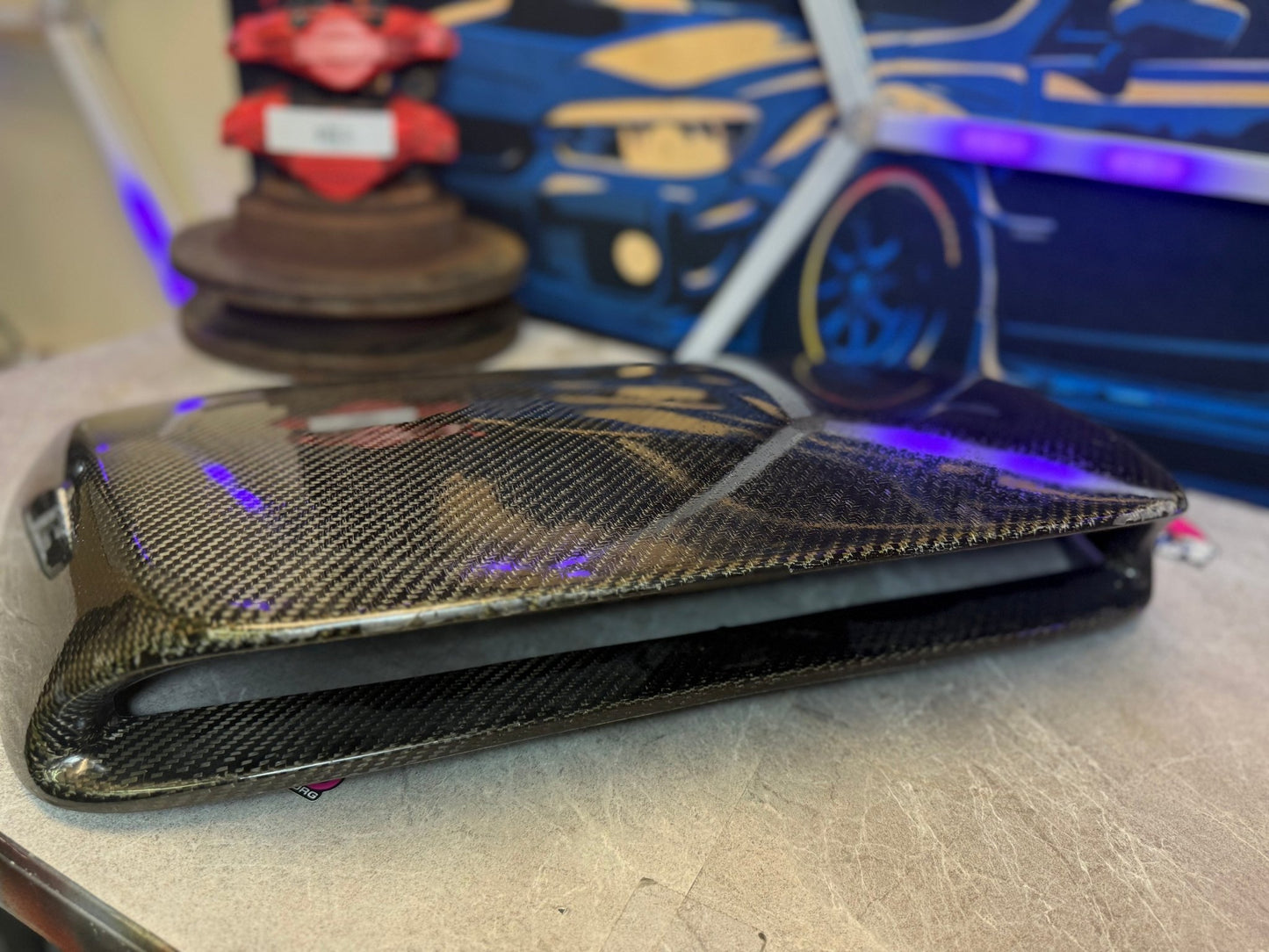 SEIBON carbon fiber β STi style β 4β tall hood scoop 2006 2007 Subaru wrx & STi