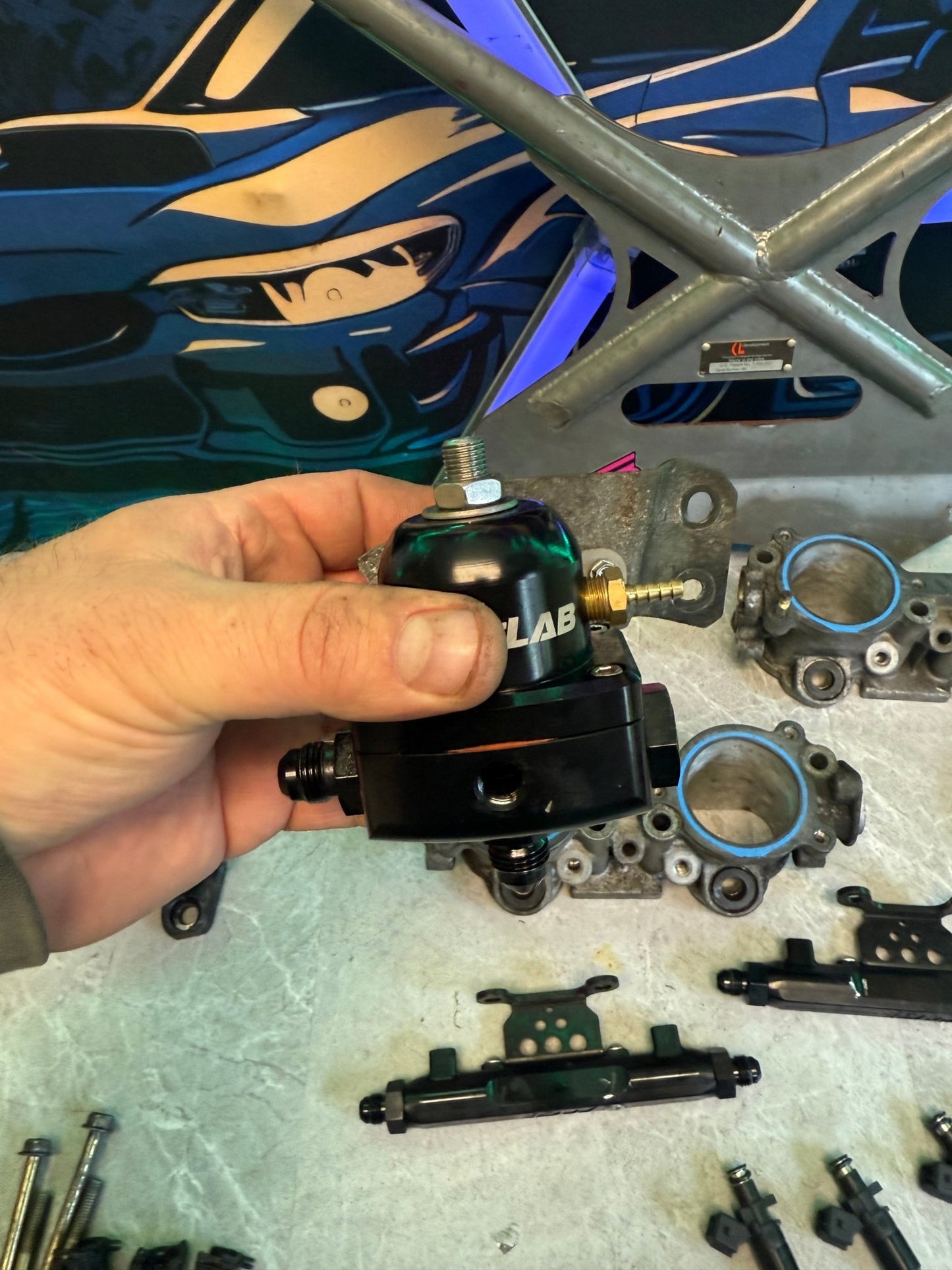 DW fuel kit “ side feed conversion “ 2004 - 2006 SUBARU STi & 2002 - 2007 WRX TGV’s , LINES , FUEL LAB FPR & 1200 CC injectors