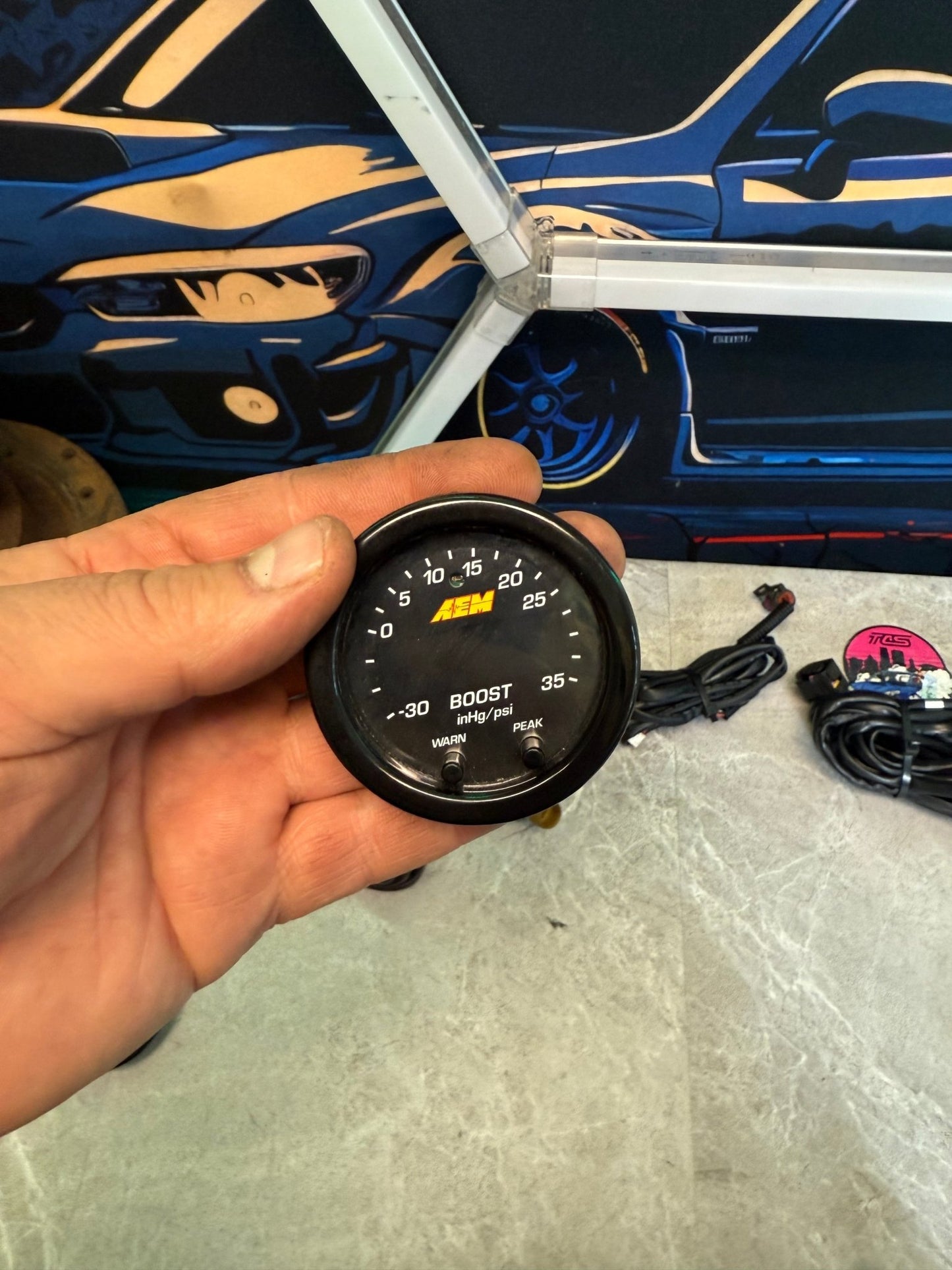 AEM x Line digital 52 MM gauges gauge set Subaru wrx & sti ej257 ej205 ej255 wideband 02 AFR air fuel ratio gauge , boost & oil pressure