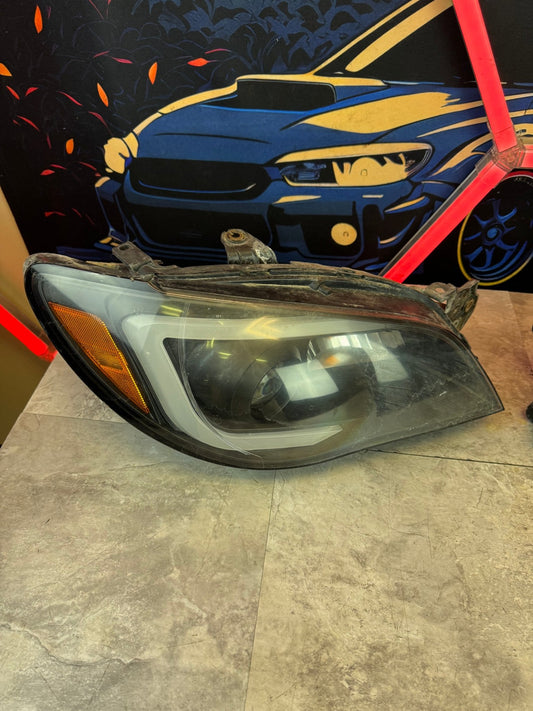 2006-2007 Subaru Impreza WRX STi Aftermarket LED Bar Headlight Pair Assembly B2