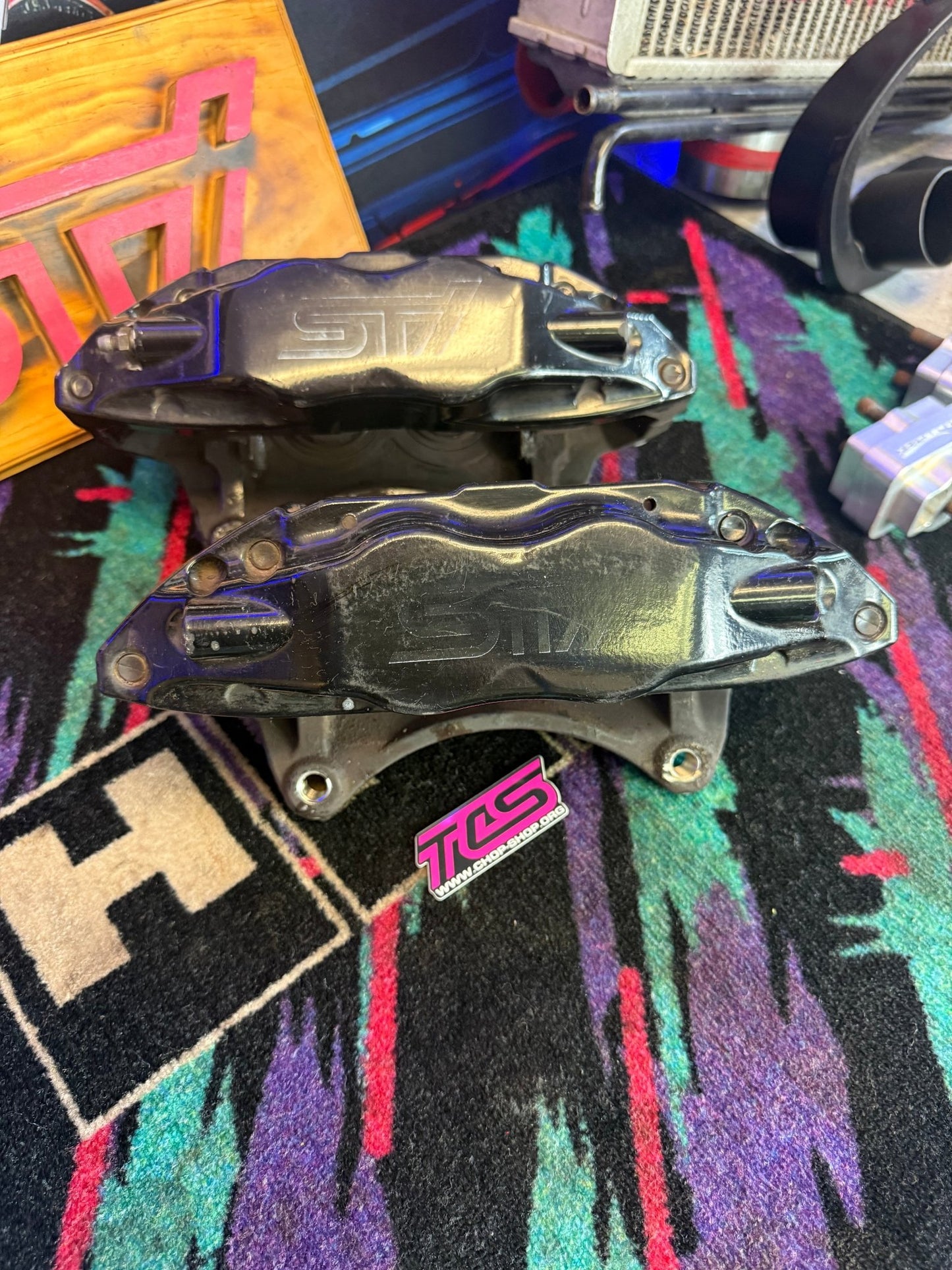 BREMBO front brake calipers 2008-2017 Subaru STi oem ( not stop tech or rock auto ) wrx