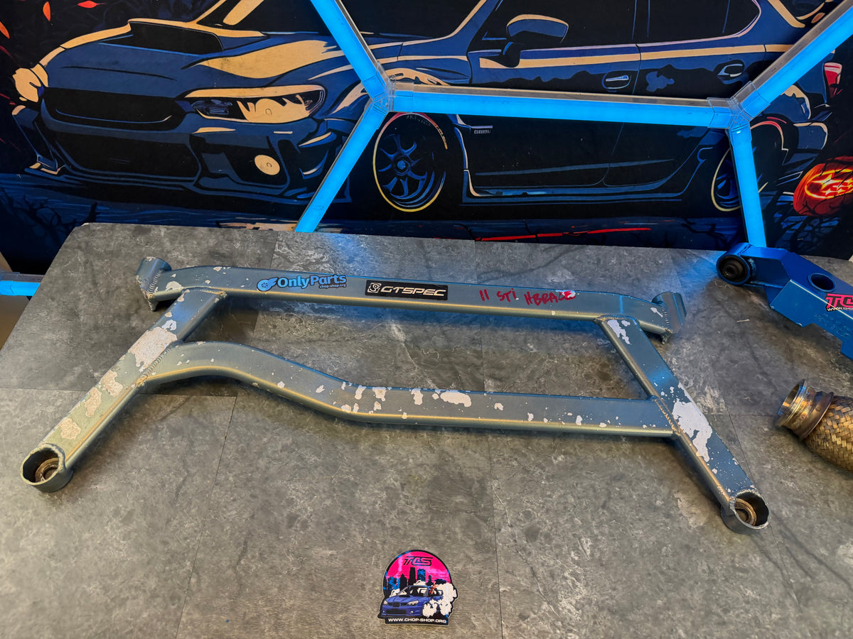 GT SPEC β h β brace under car suspension tie bar 2008 - 2014 Subaru STi & wrx