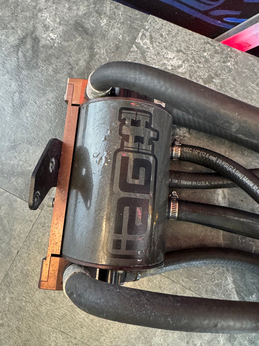 2008-2021 Subaru WRX STi IAG Comp Competition V2 AOS Air Oil Separator For Subaru With Mount Gray