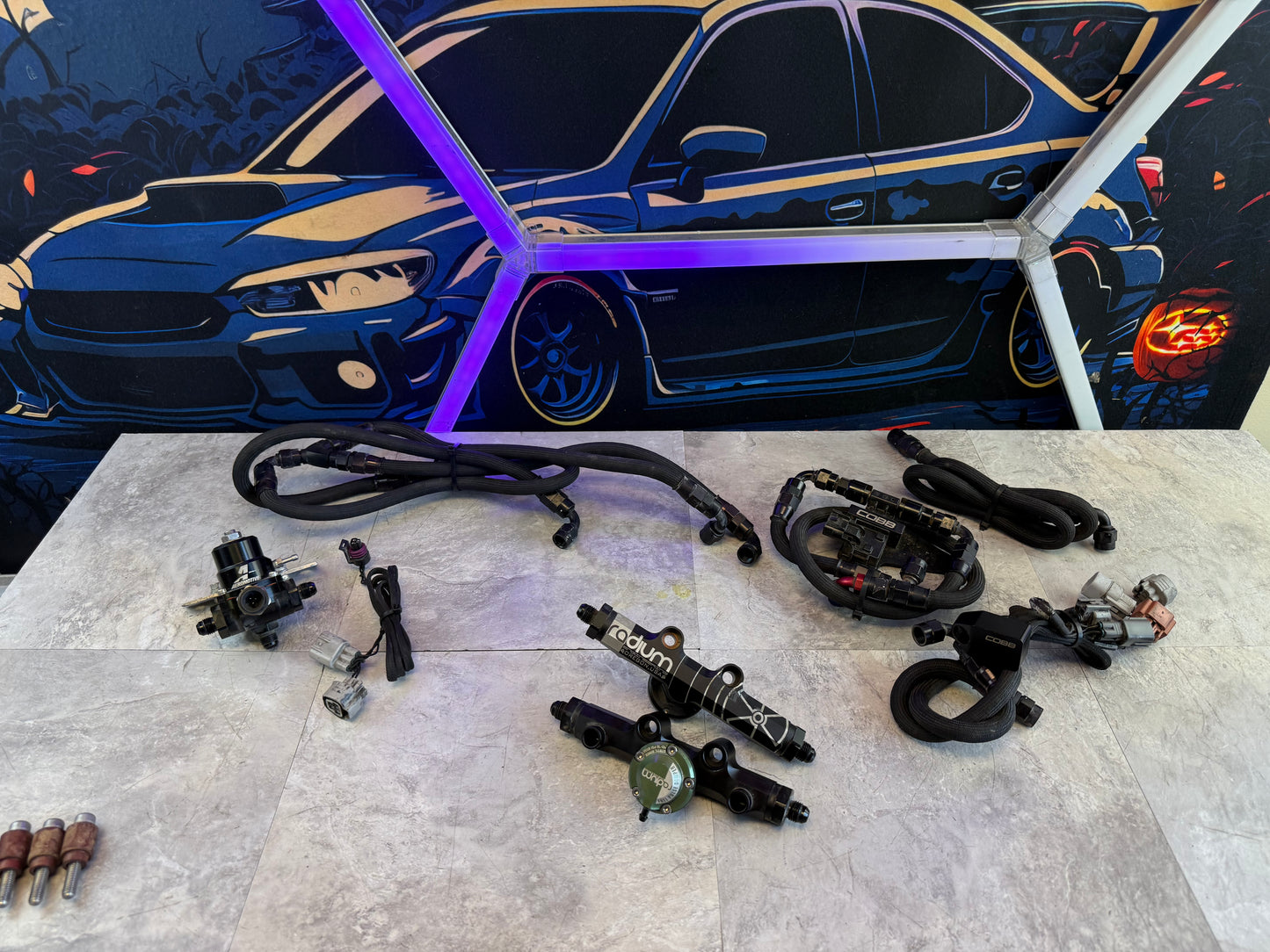 Cobb flex fuel kit PRE GREENSPEED 08-21 Subaru STi 08-14 wrx w/ radium rails / dampners & lines & areomotive FPR