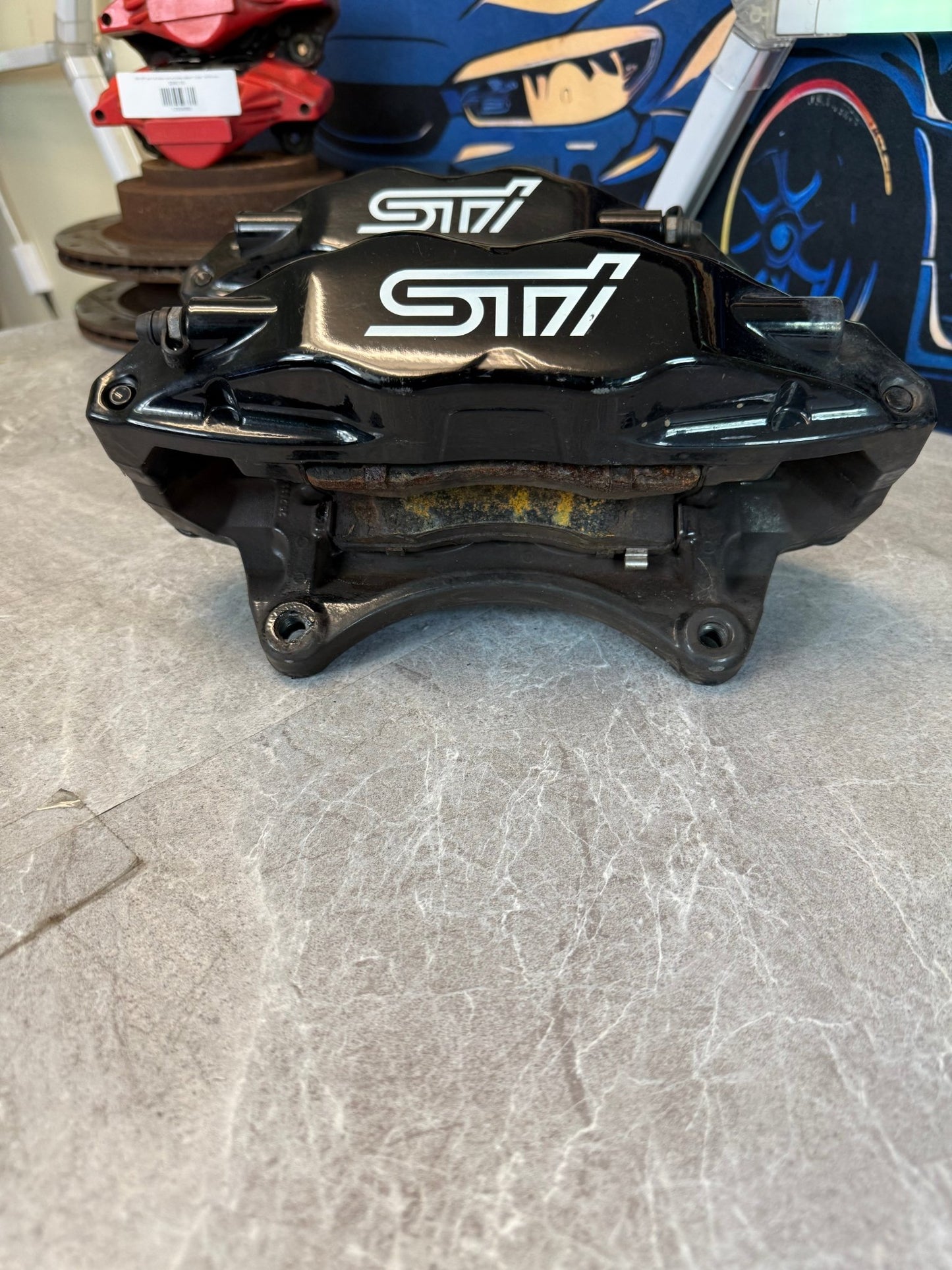 OEM ( not stoptech ) SUBARU STi brembo brake calipers front pair wrx 08-17 4 pot brembos