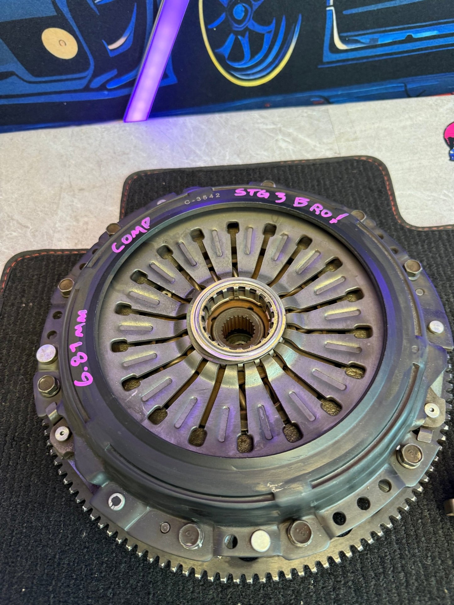 Comp competition stage 3 segmented clutch kit Subaru STi six speed w/ flywheel