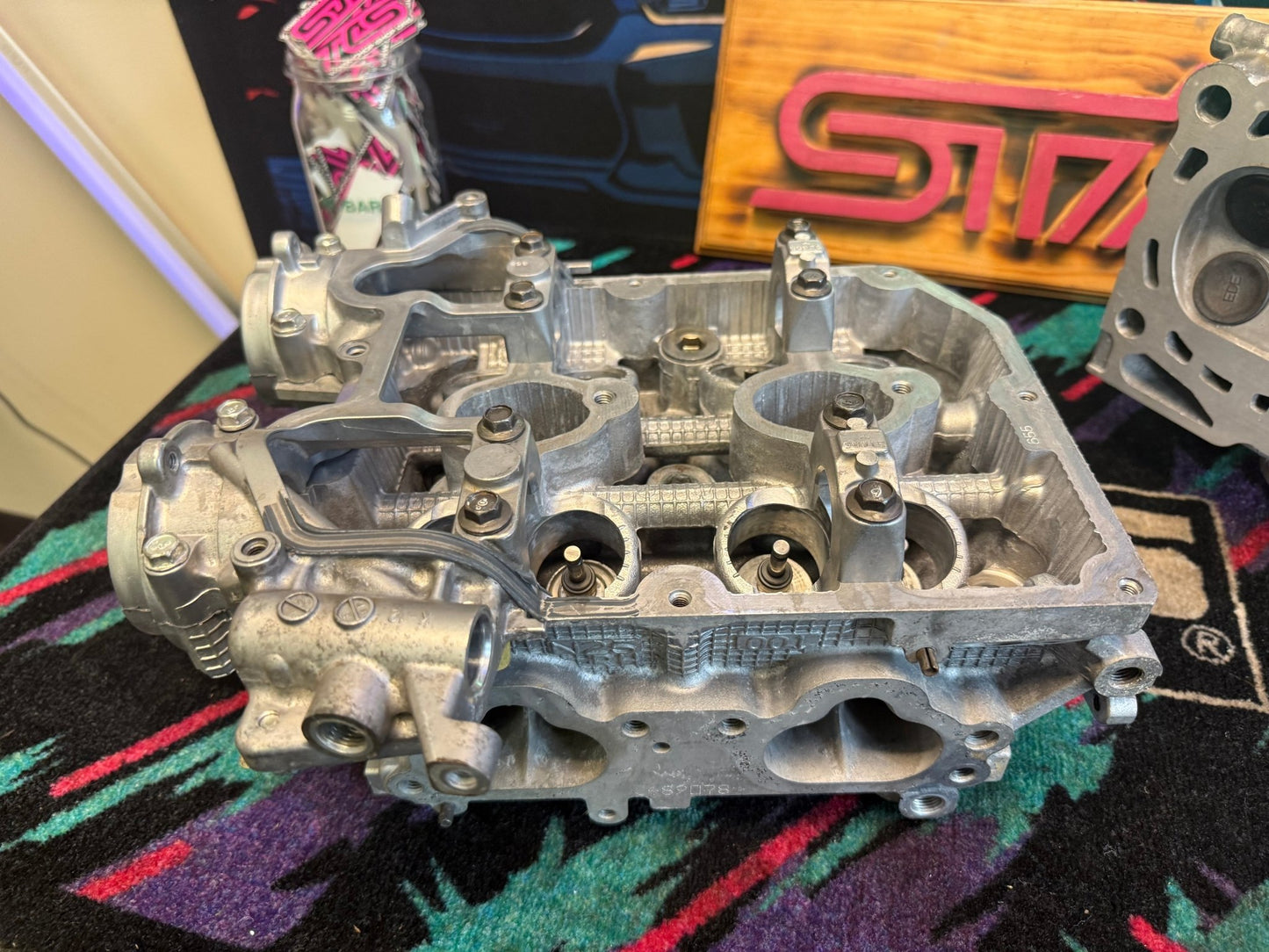 OEM Subaru STi cylinder heads DAVCS dual avcs w25 n25 2008 + ej257 type RA s209 IAG 1/2” DRILLED
