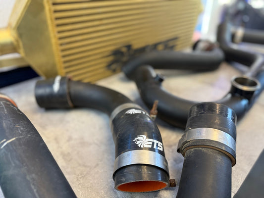 ETS extreme turbo systems FMIC kit front mount intercooler kit 08-14 Subaru STi rotated kit