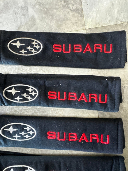 Vintage Subaru Seat Belt Covers Pad Protector Set G6