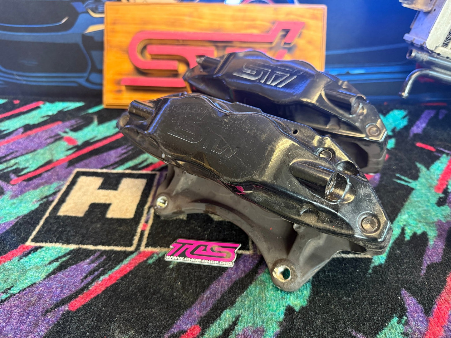 BREMBO front brake calipers 2008-2017 Subaru STi oem ( not stop tech or rock auto ) wrx