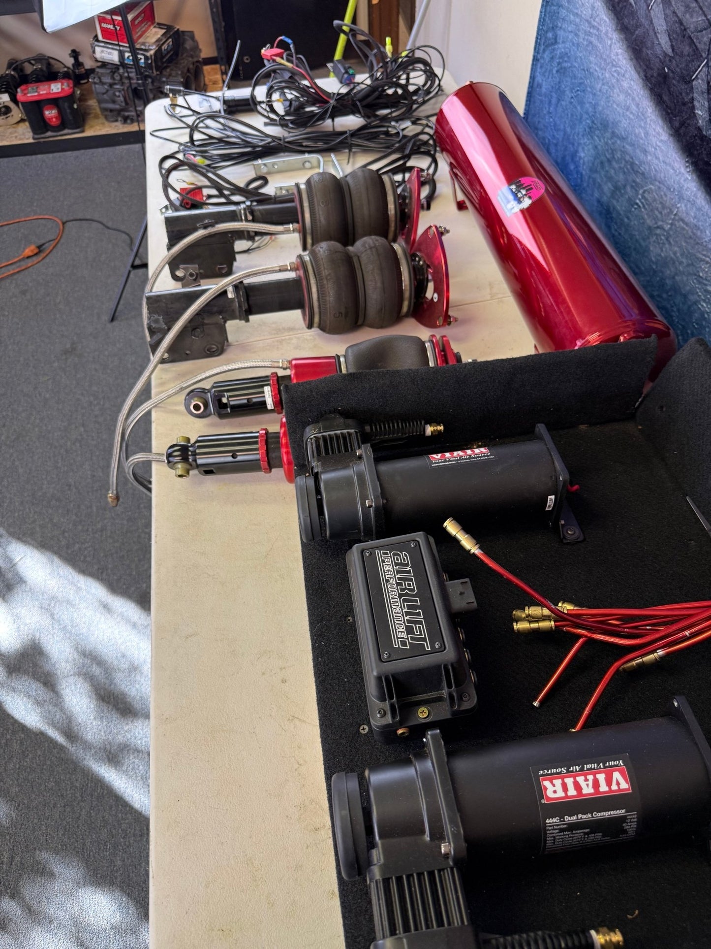AIRLIFT air lift air ride adjustable suspension 2015-2021 Subaru wrx & STi custom lines & tank twin pumps