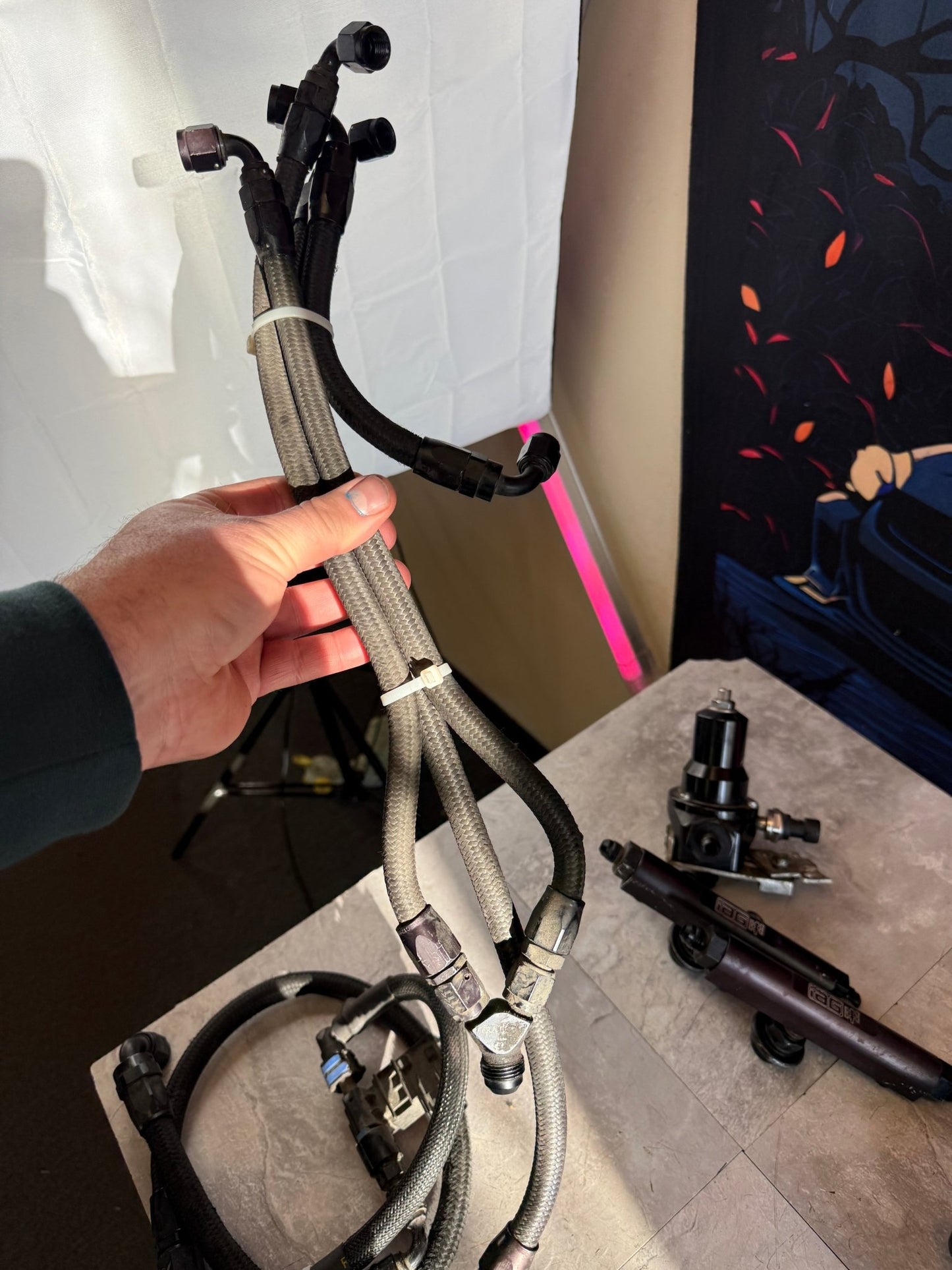 fuel kit for 08-21 Subaru STi 08-14 wrx IAG e85 fuel lines , IAG rails , Cobb flex fuel kit & areomotive regulator