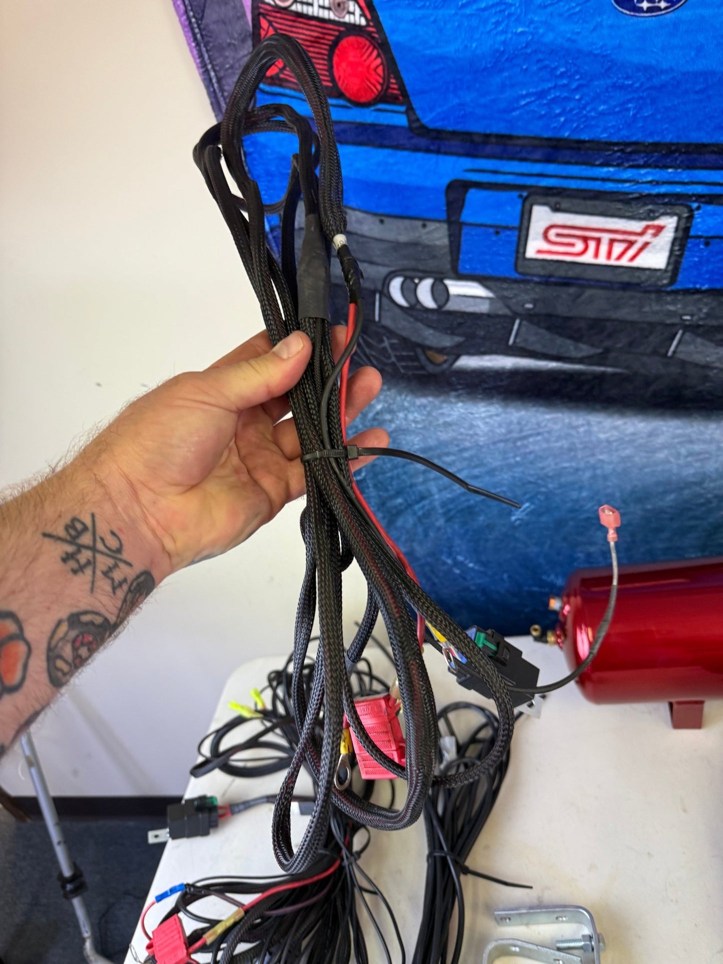 AIRLIFT air lift air ride adjustable suspension 2015-2021 Subaru wrx & STi custom lines & tank twin pumps