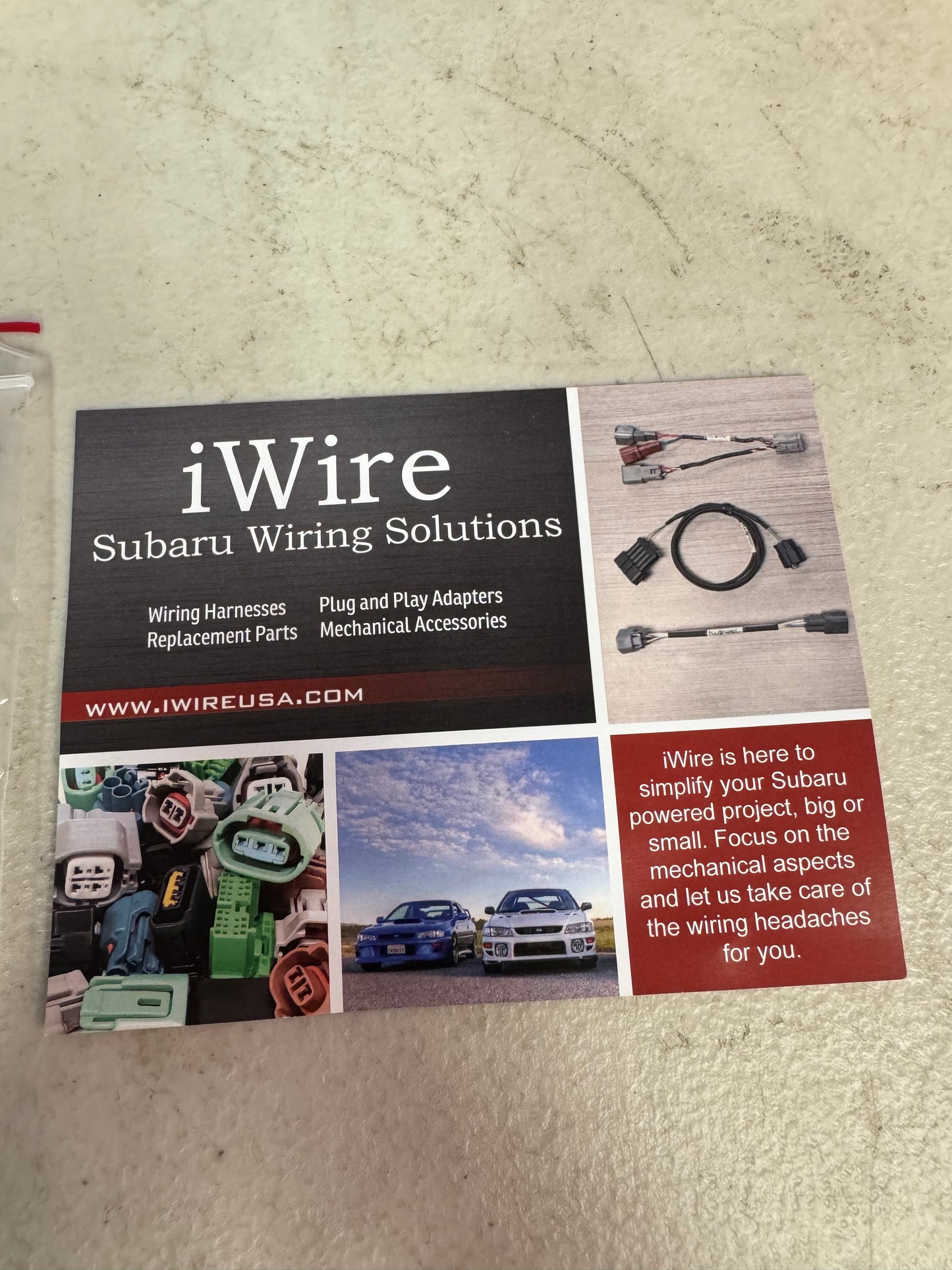 2002-2010 Subaru Imoreza WRX STi iWire Replacement Coil Pack Connectors Black And White