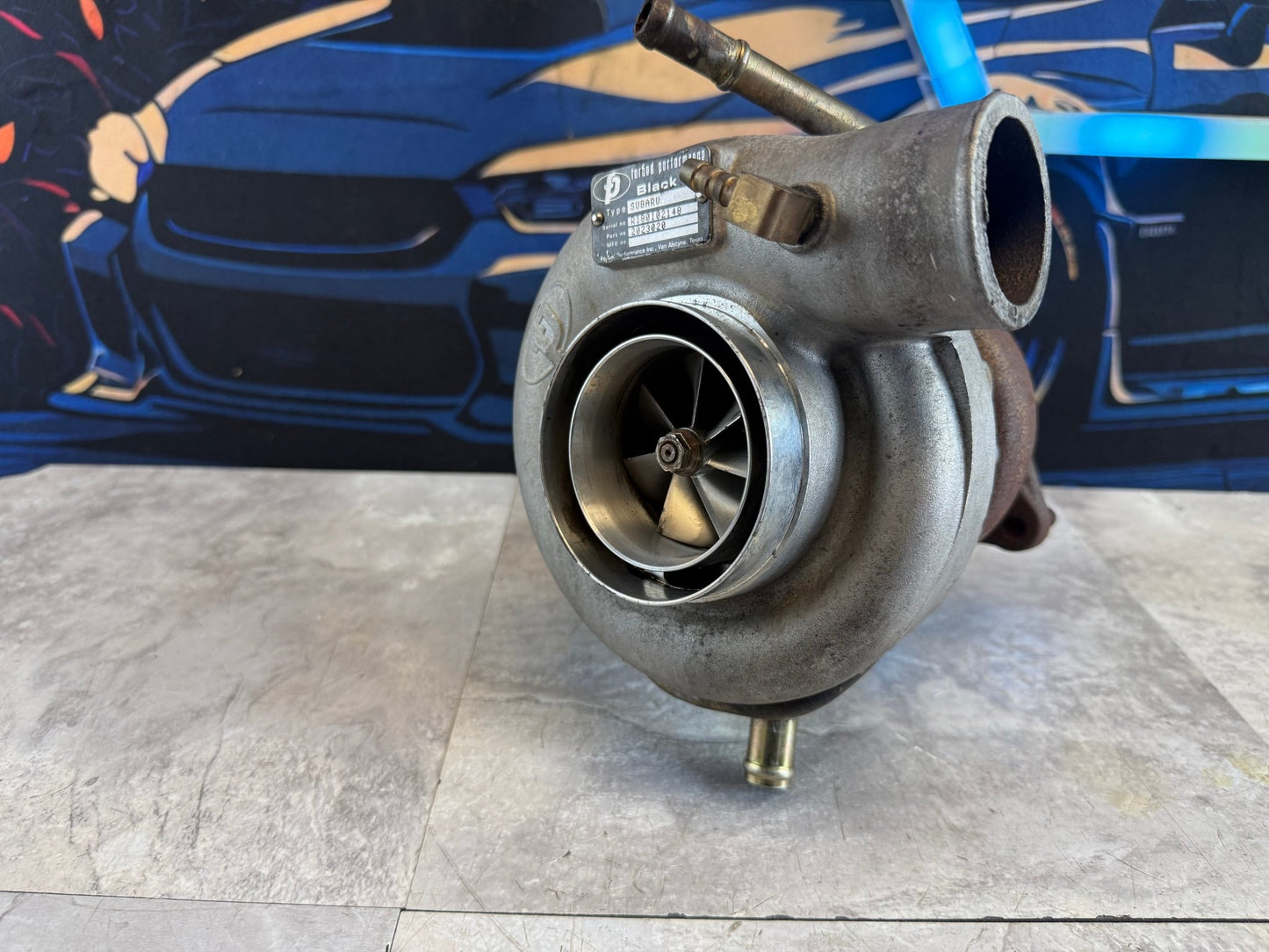 FP black turbo Subaru STi & wrx 3.25” compressor cover , billet , journal bearing, 10 cm turbine, welded
