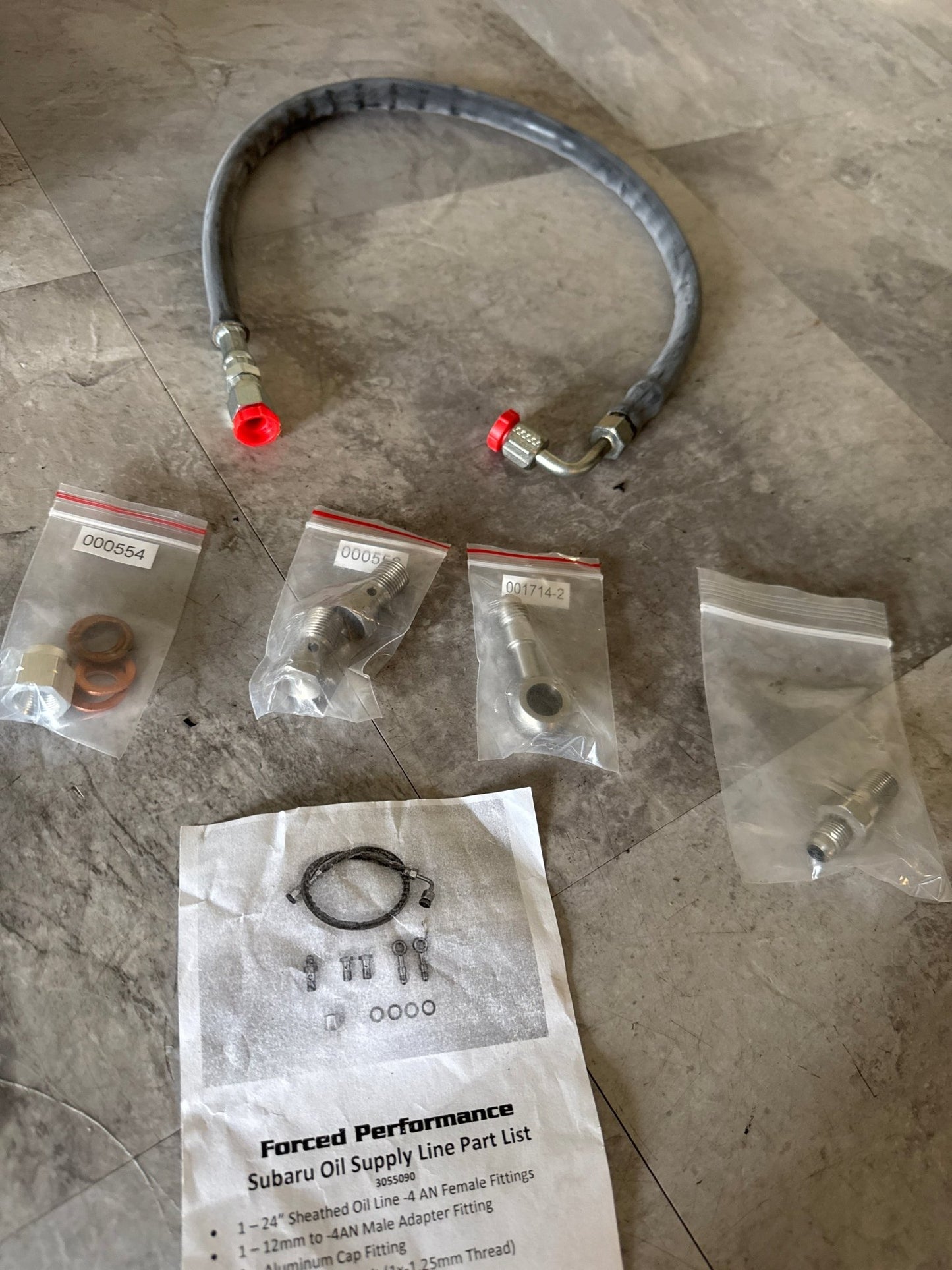Forced Performance FP Subaru EJ Turbo Oil Supply Line (3055090) FOR FP TURBOS