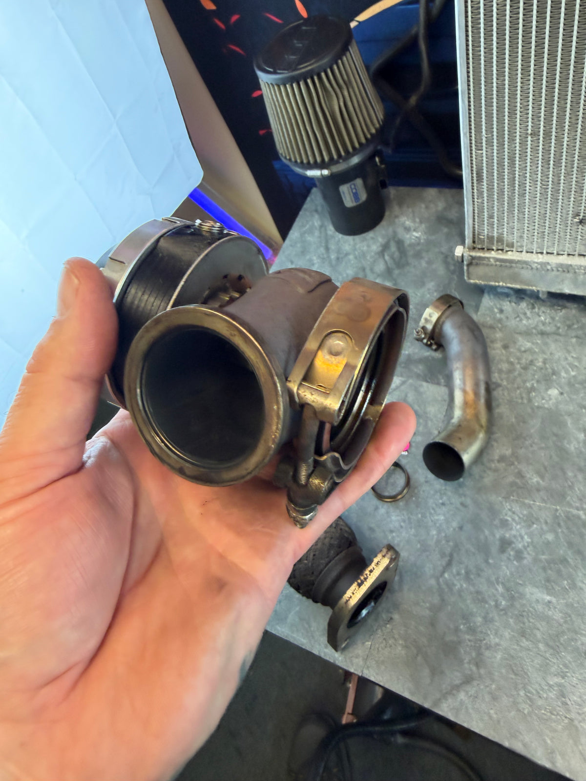 PLM EWG kit 2 bolt w: turbosmart 40 MM external wastegate Subaru STi & wrx legacy gt forester xt