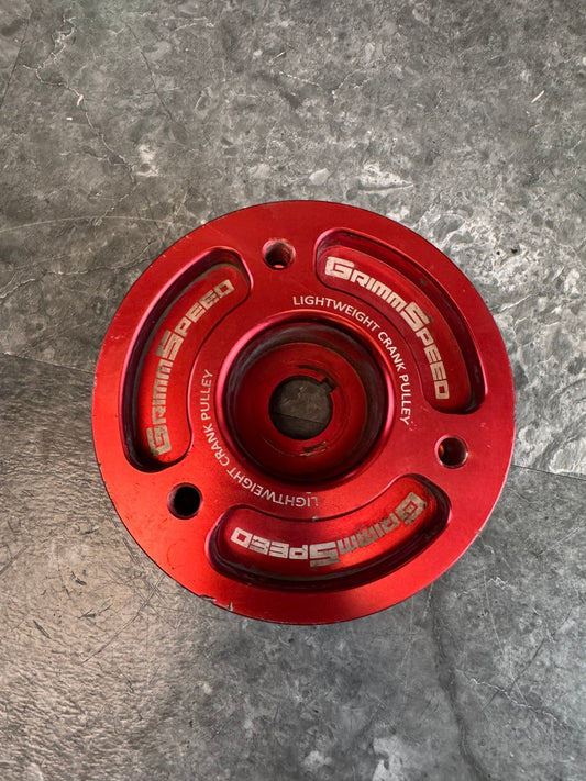 2004-2021 Subaru STi / 2002-2014 Subaru WRX Grimmspeed Light Weight Crank Pulley Red