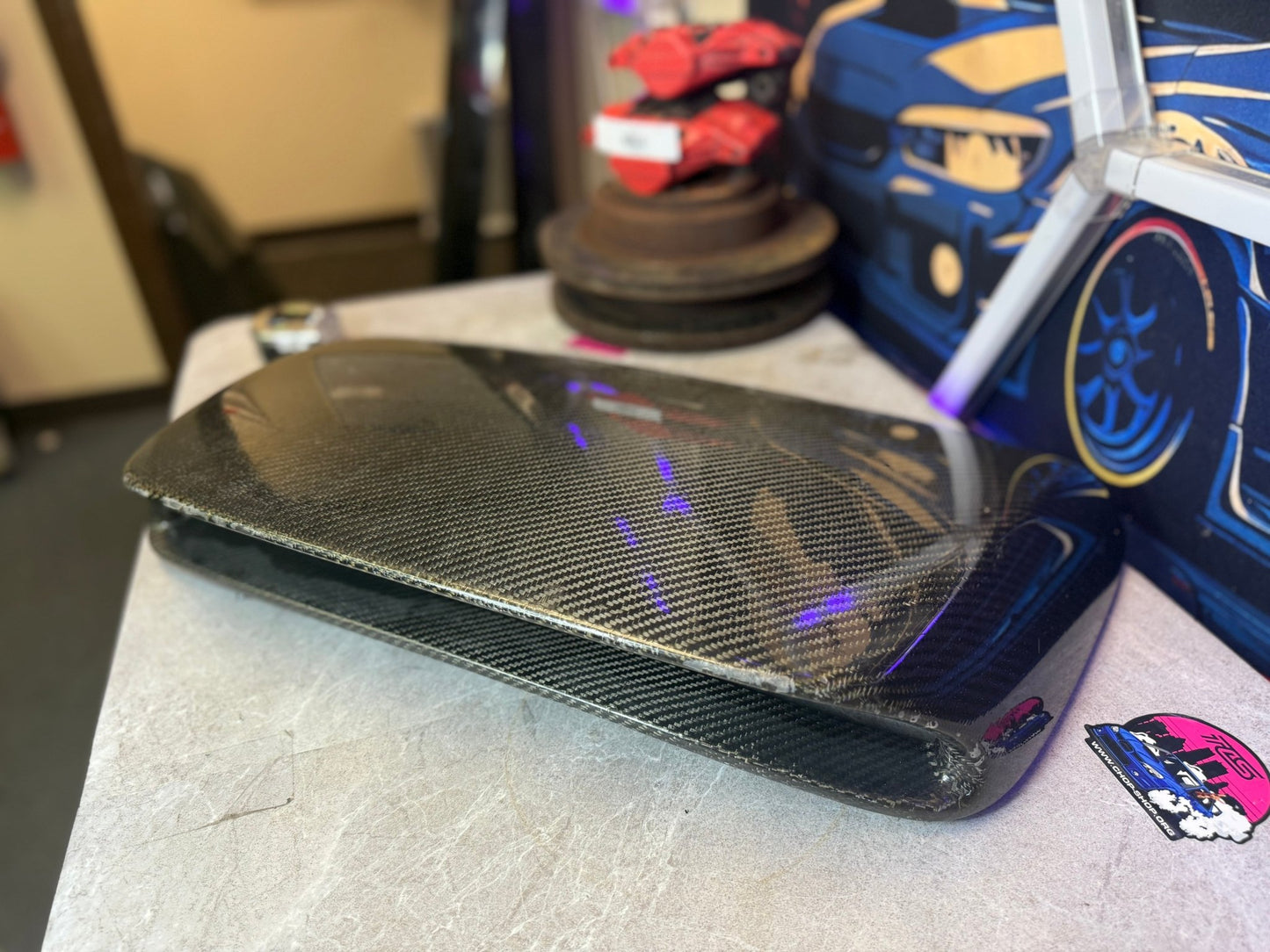 SEIBON carbon fiber β STi style β 4β tall hood scoop 2006 2007 Subaru wrx & STi