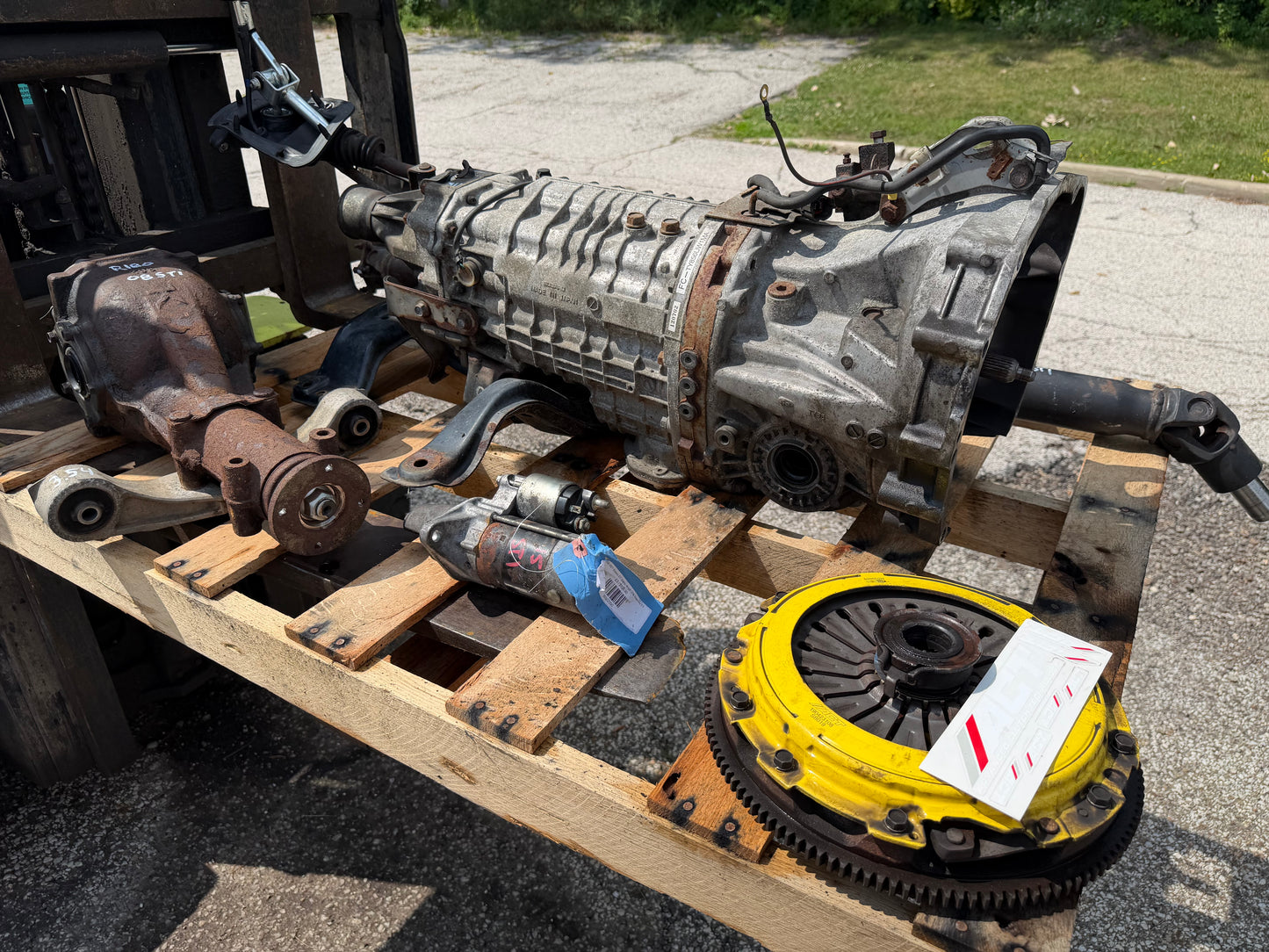 SUBARU six speed transmission swap package for 2008 - 2014 wrx w: STi 3.9 dccd gearbox & r-180 rear differential w/ ACT clutch