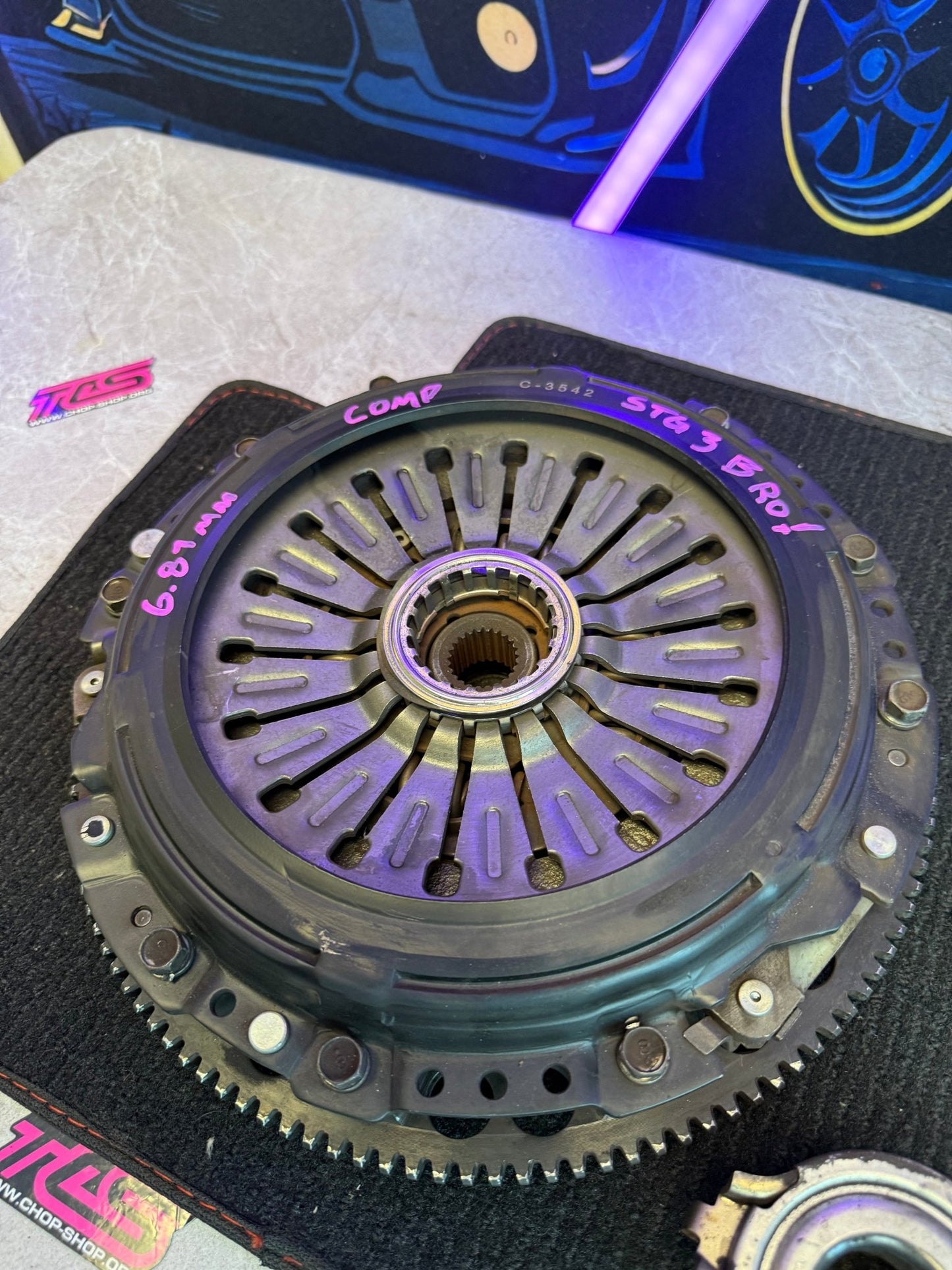 Comp competition stage 3 segmented clutch kit Subaru STi six speed w/ flywheel