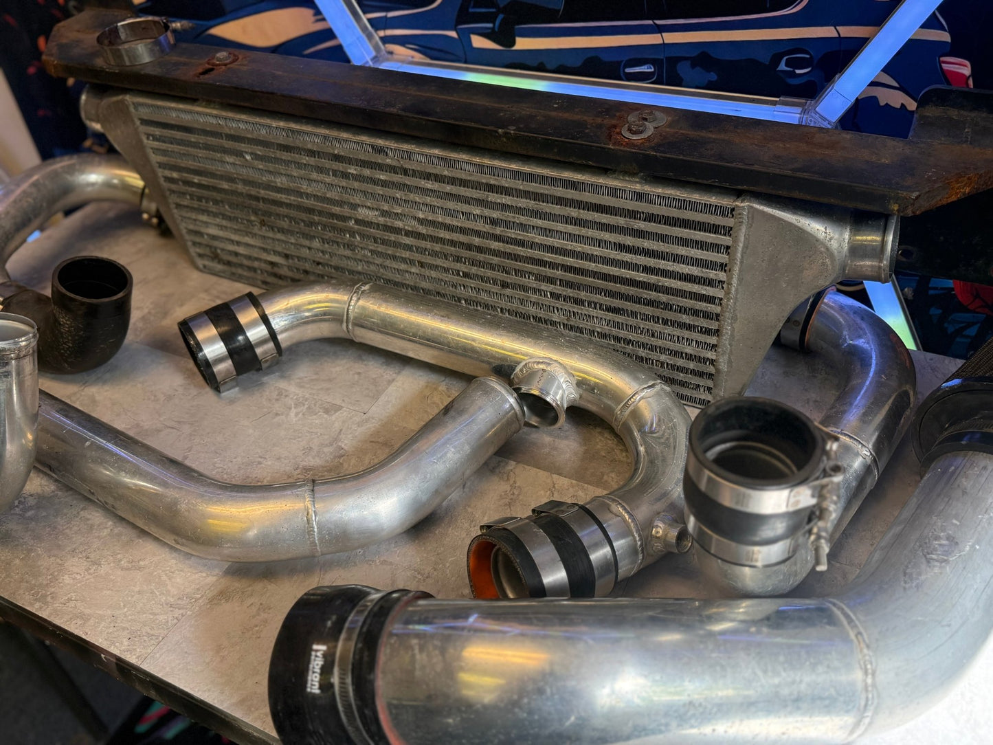 Front mount intercooler kit 2008-2014 Subaru wrx & STi 3.5β core w/ pipes & couplers