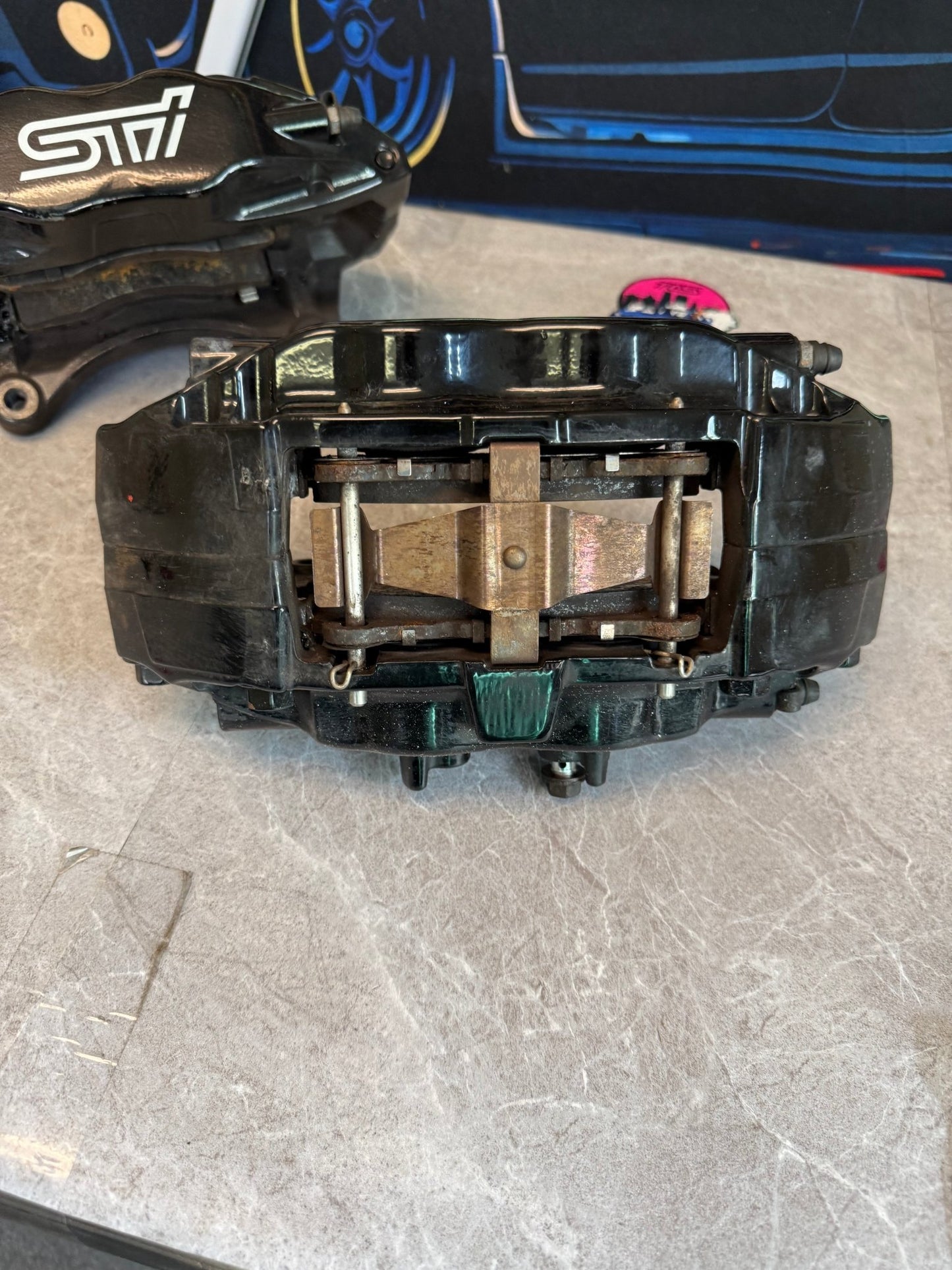 OEM ( not stoptech ) SUBARU STi brembo brake calipers front pair wrx 08-17 4 pot brembos