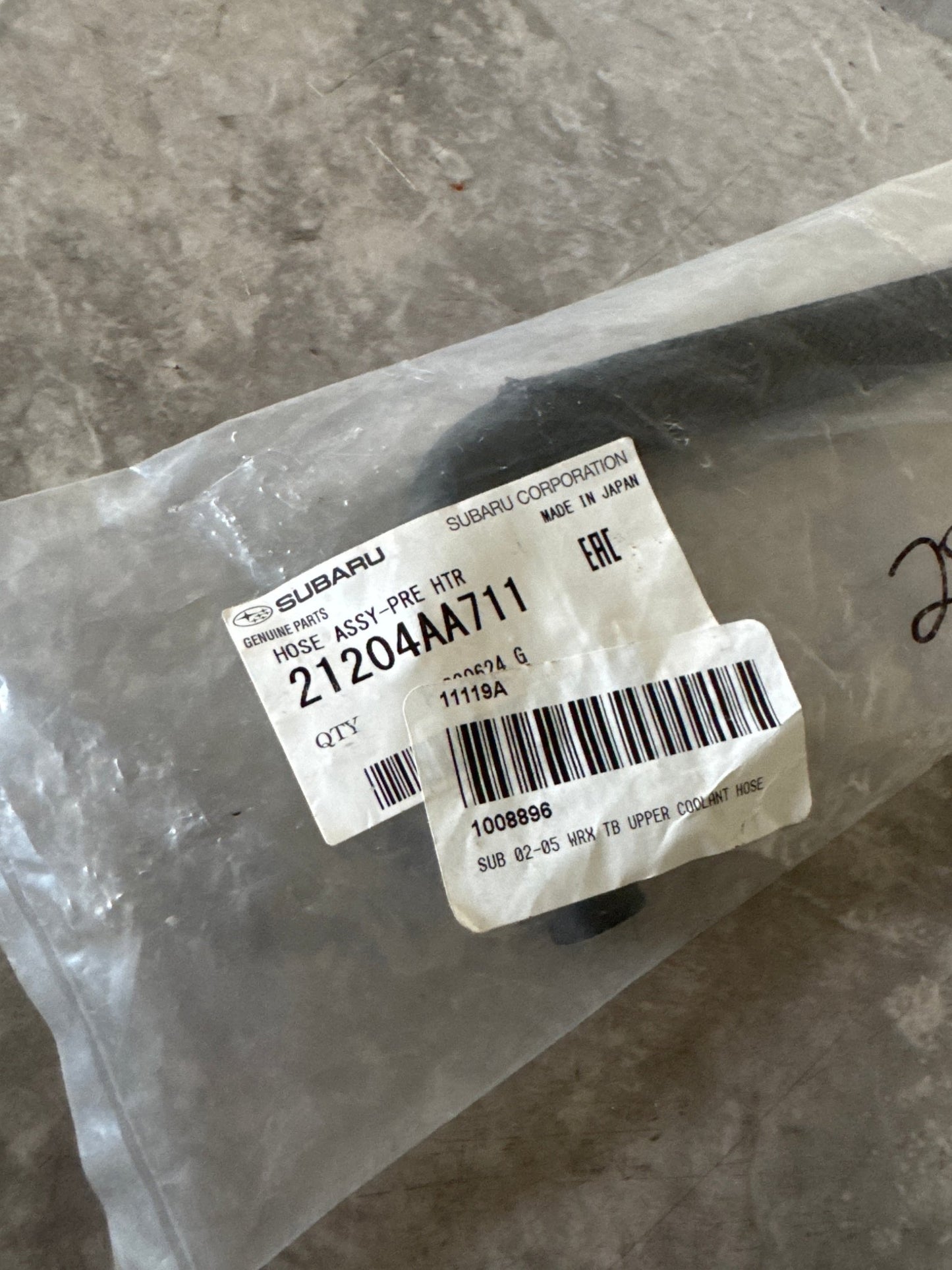 Genuine Subaru Engine Coolant Hose 21204aa711