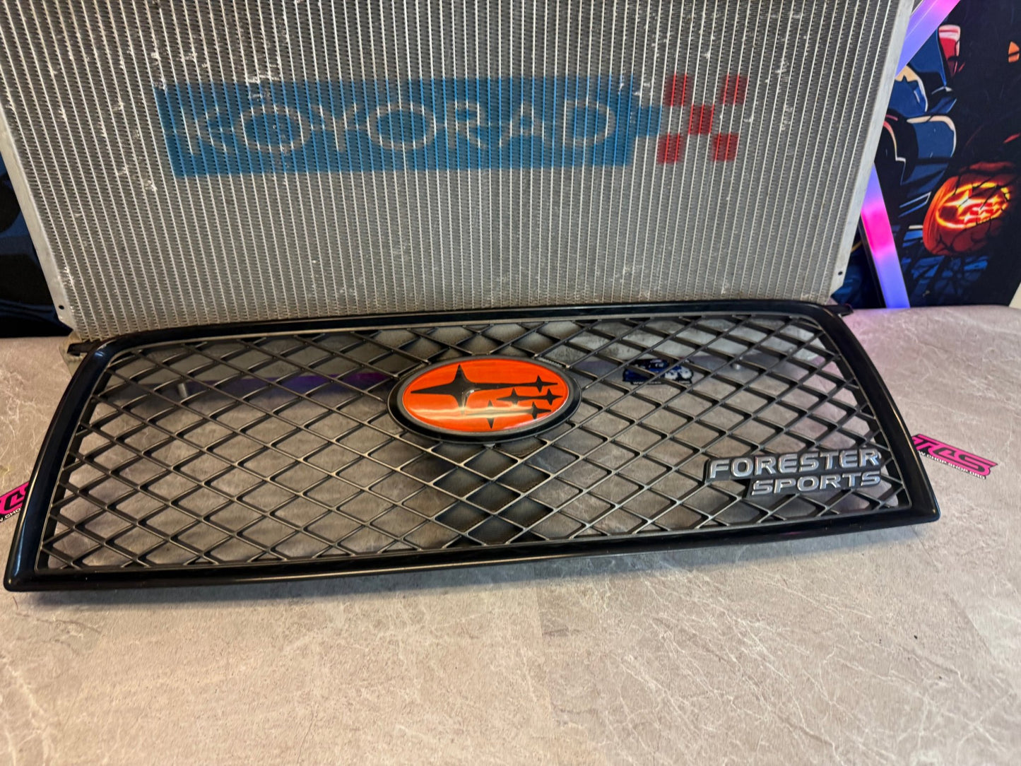Subaru forester sport sports upper mesh oem jdm grill w/ emblem xt