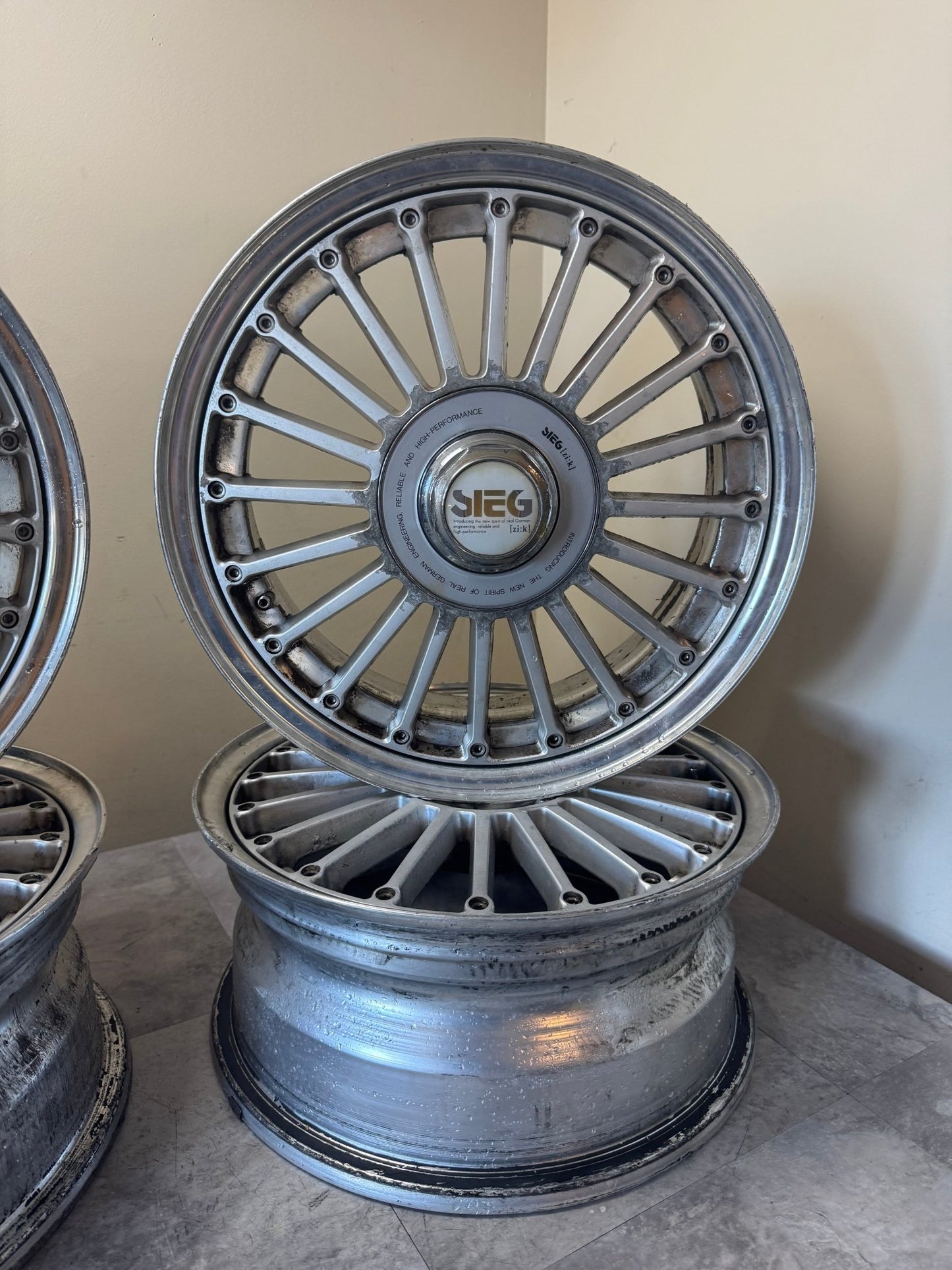 3pc Sieg Fins By Work Wheels 15 Inch 6.5 Wide 5x114.3 +46