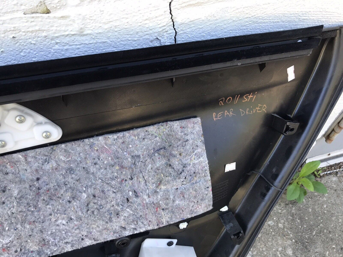 OEM 08-14 Subaru Impreza WRX STi Rear LH Driver Side Door Panel