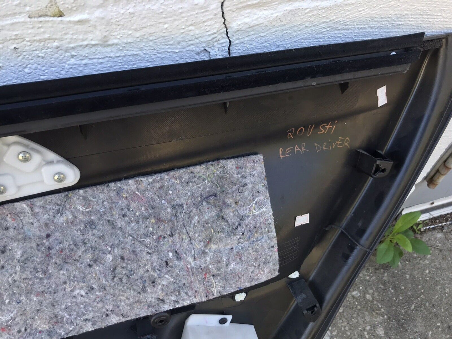OEM 08-14 Subaru Impreza WRX STi Rear LH Driver Side Door Panel