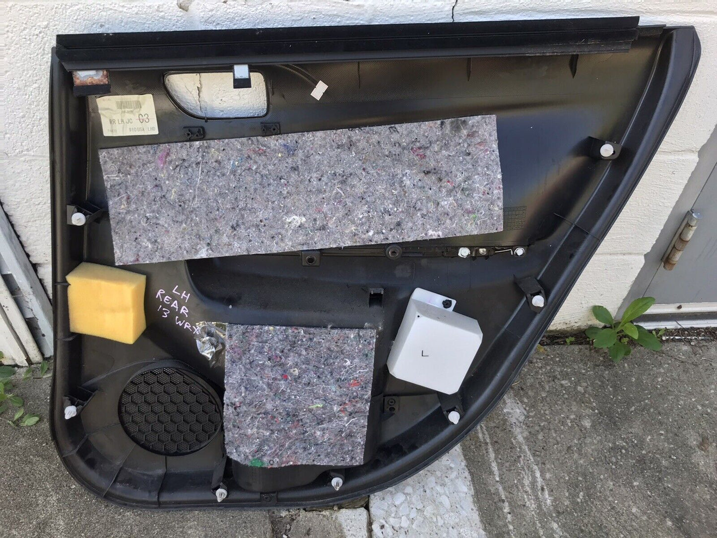 OEM 08-14 Subaru Impreza WRX STi Rear LH Driver Side Door Panel