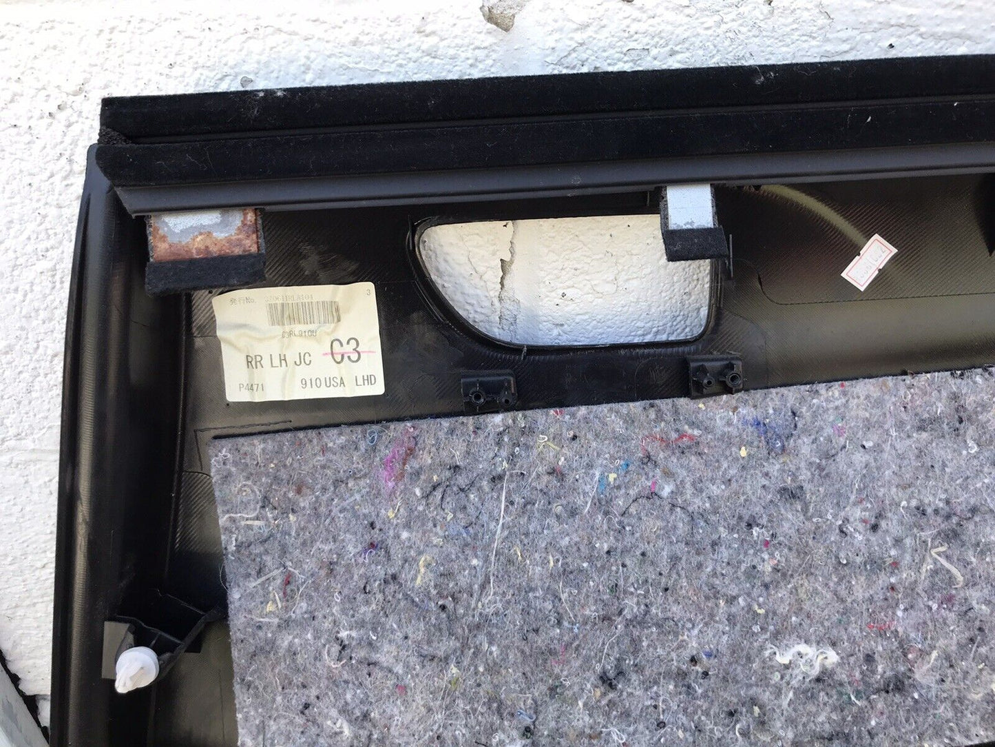 OEM 08-14 Subaru Impreza WRX STi Rear LH Driver Side Door Panel