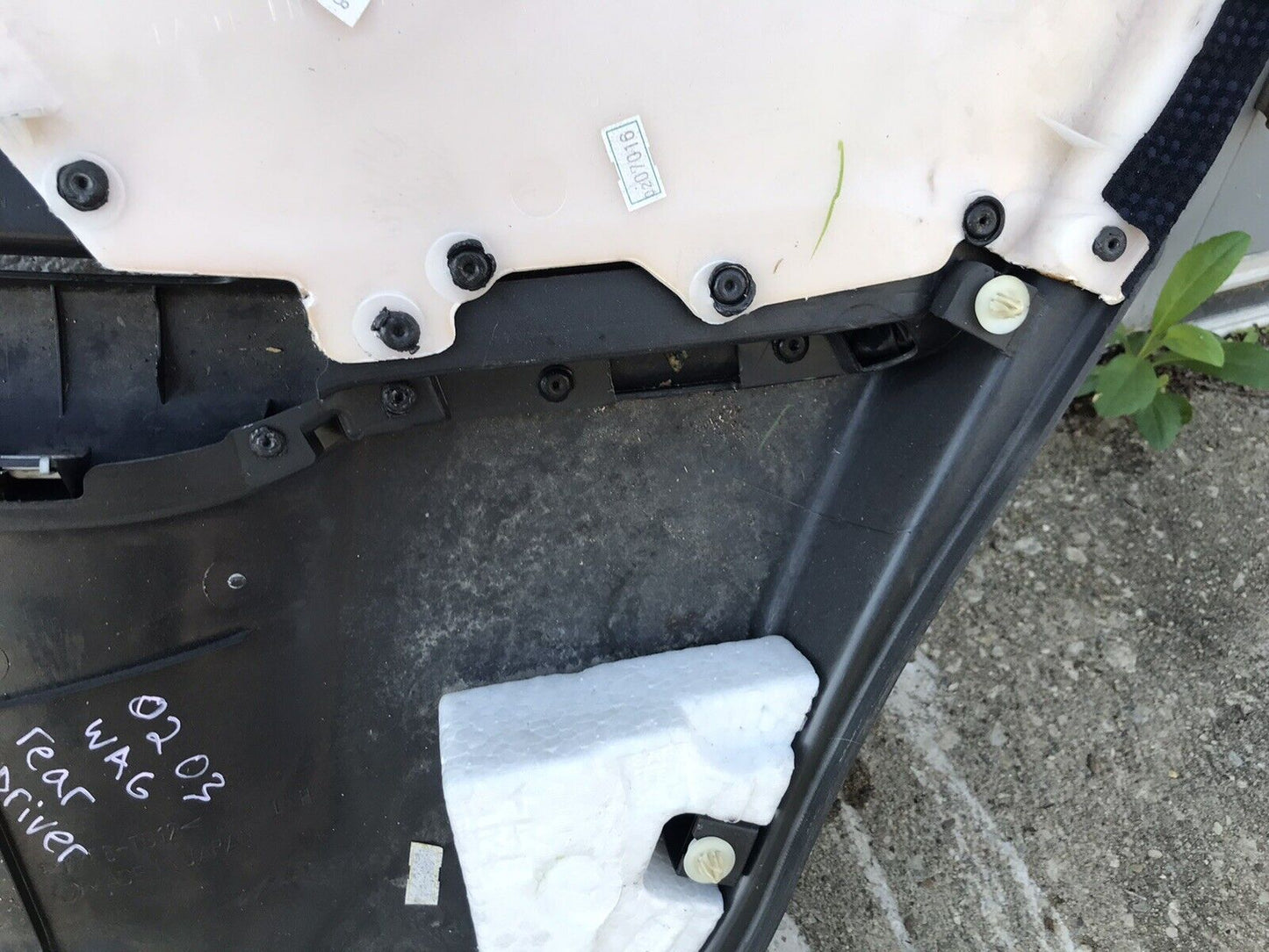 OEM 02-03 Subaru Impreza WRX Wagon Rear LH Driver Side Door Panel