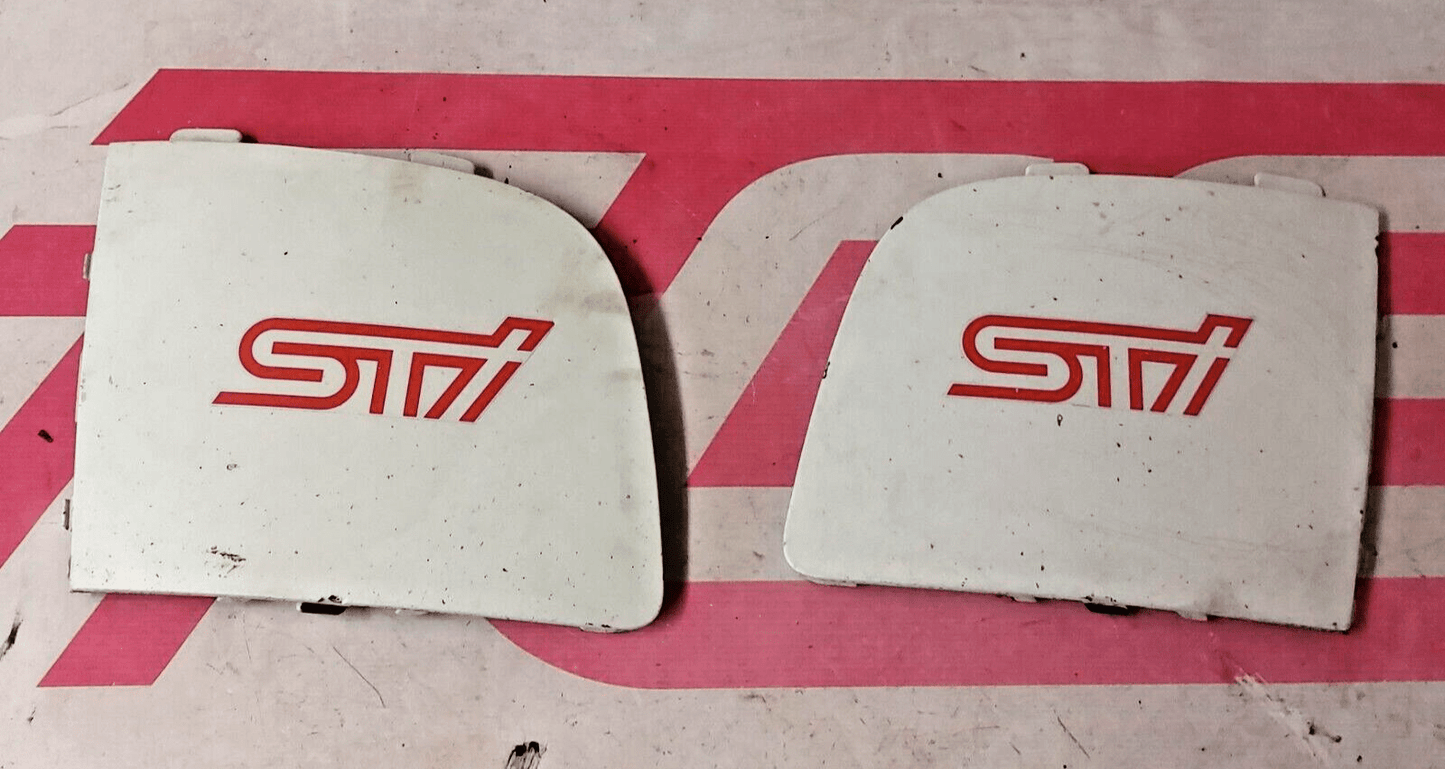OEM 2006-2007 Subaru Impreza WRX STi White Fog Light Cover Trim