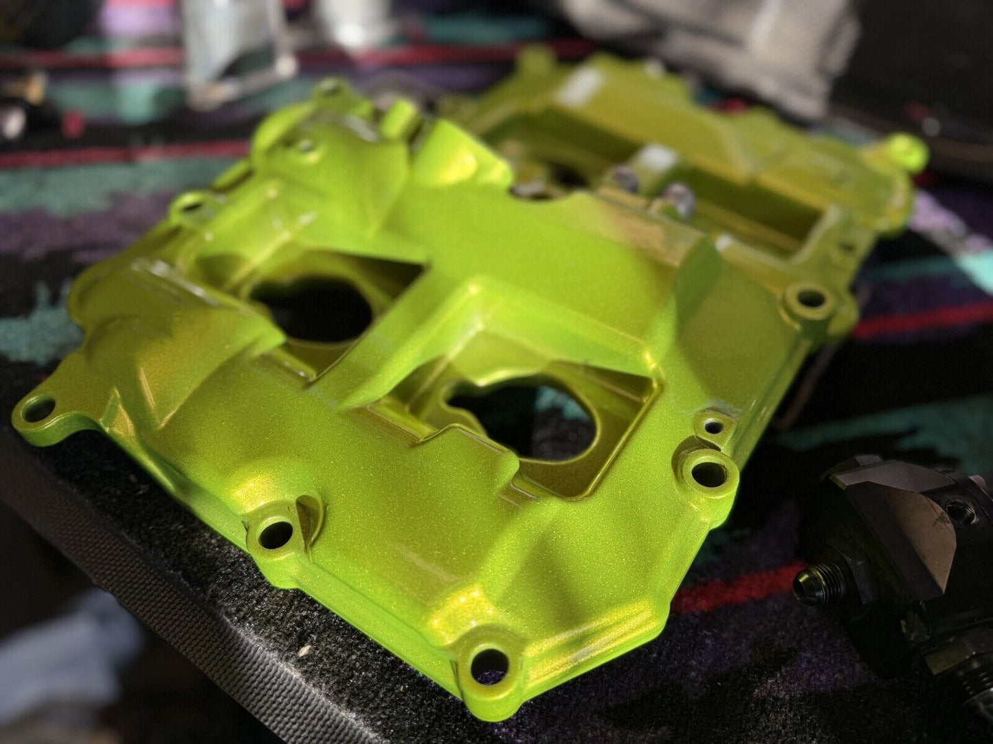 OEM Powder Coated Valve Cover Set Subaru EJ257 Impreza WRX STi FXT Chartreuse