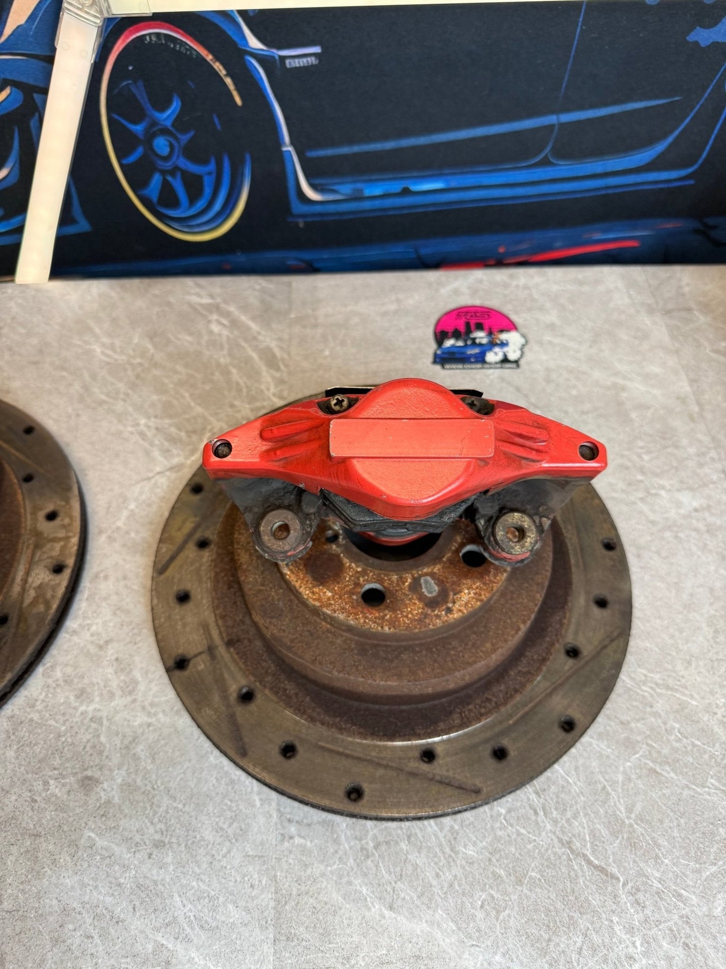 2006 2007 oem Fuji Subaru rear wrx brake calipers “ 2 pots “ 5x100 rotors bugeye blobeye