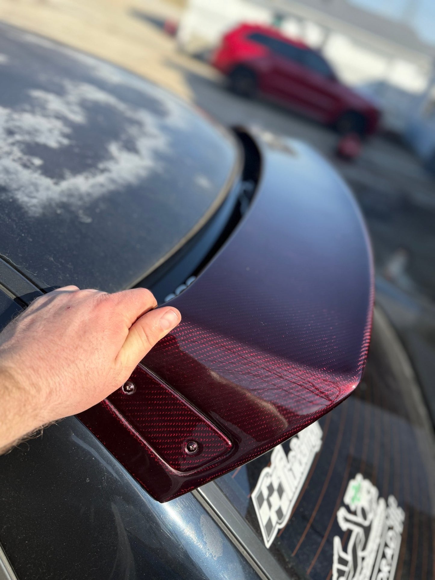 Charge speed chargespeed roof vane carbon fiber jdm wing areo subaru gd STi & wrx 2002-2007