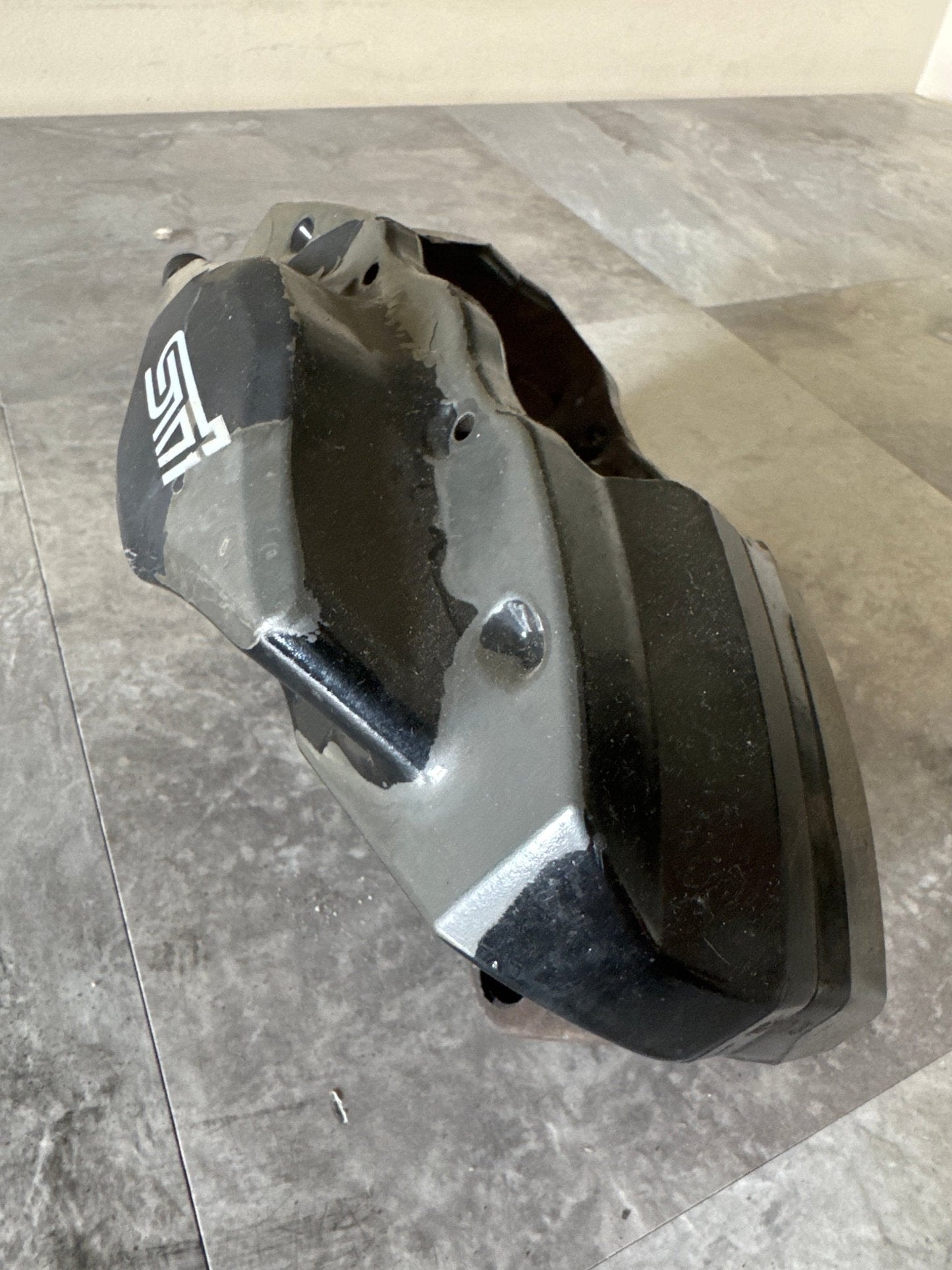 08-17 SUBARU WRX STI OEM DRIVER REAR BREMBO BRAKE CALIPER BLACK SINGLE