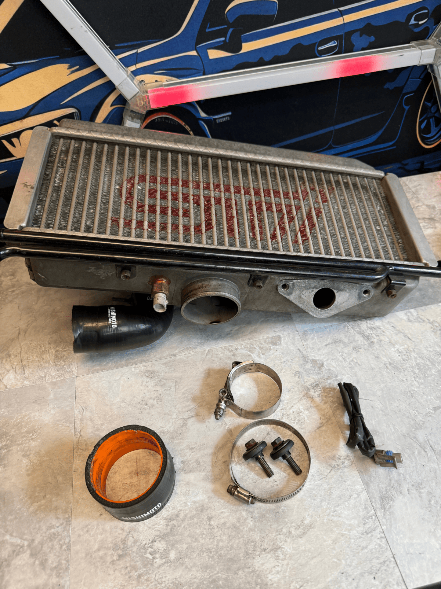 OEM Subaru STi tmic TOP MOUNT INTERCOOLER mishimoto couplers wrx speed density included