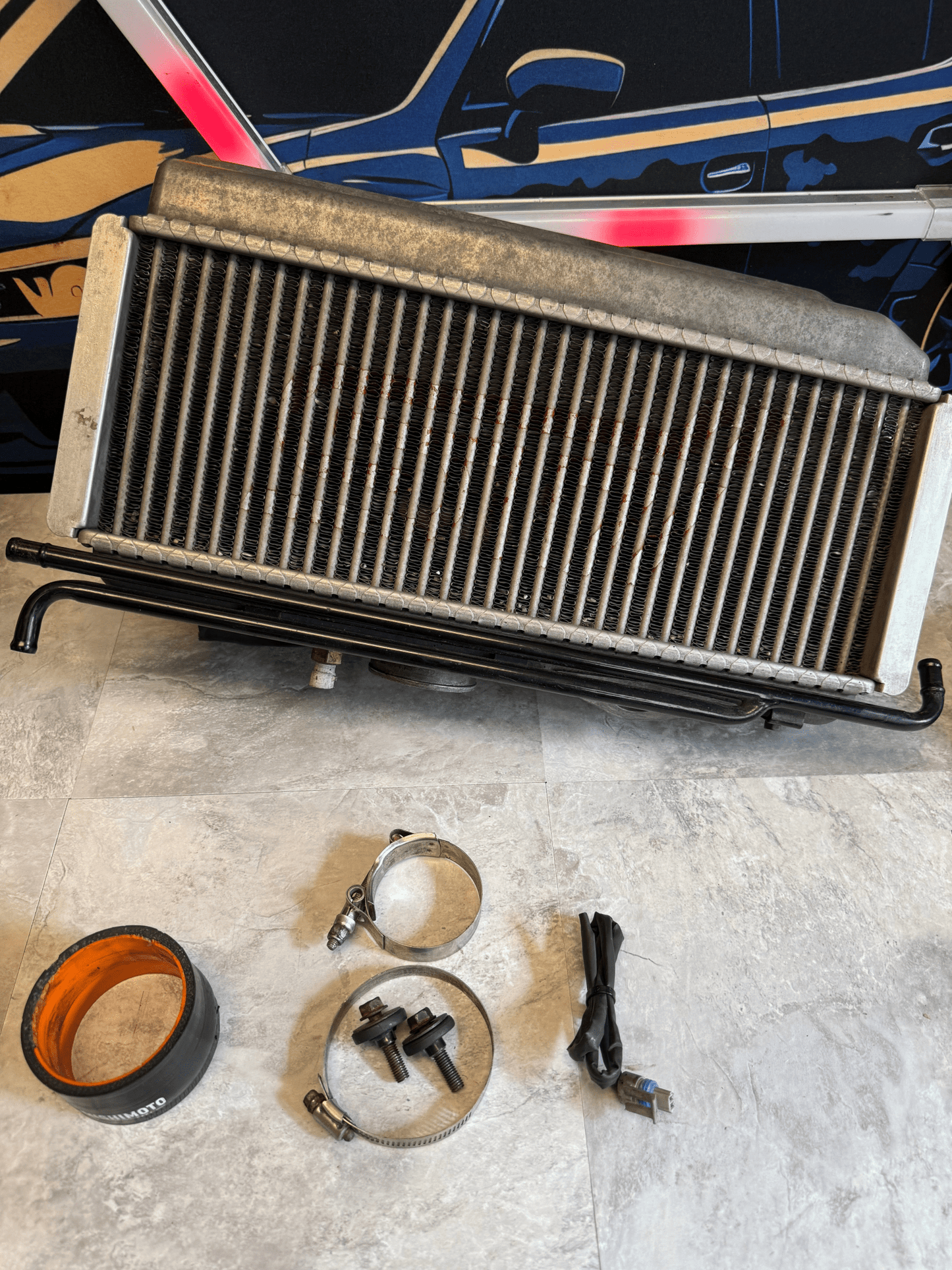 OEM Subaru STi tmic TOP MOUNT INTERCOOLER mishimoto couplers wrx speed density included