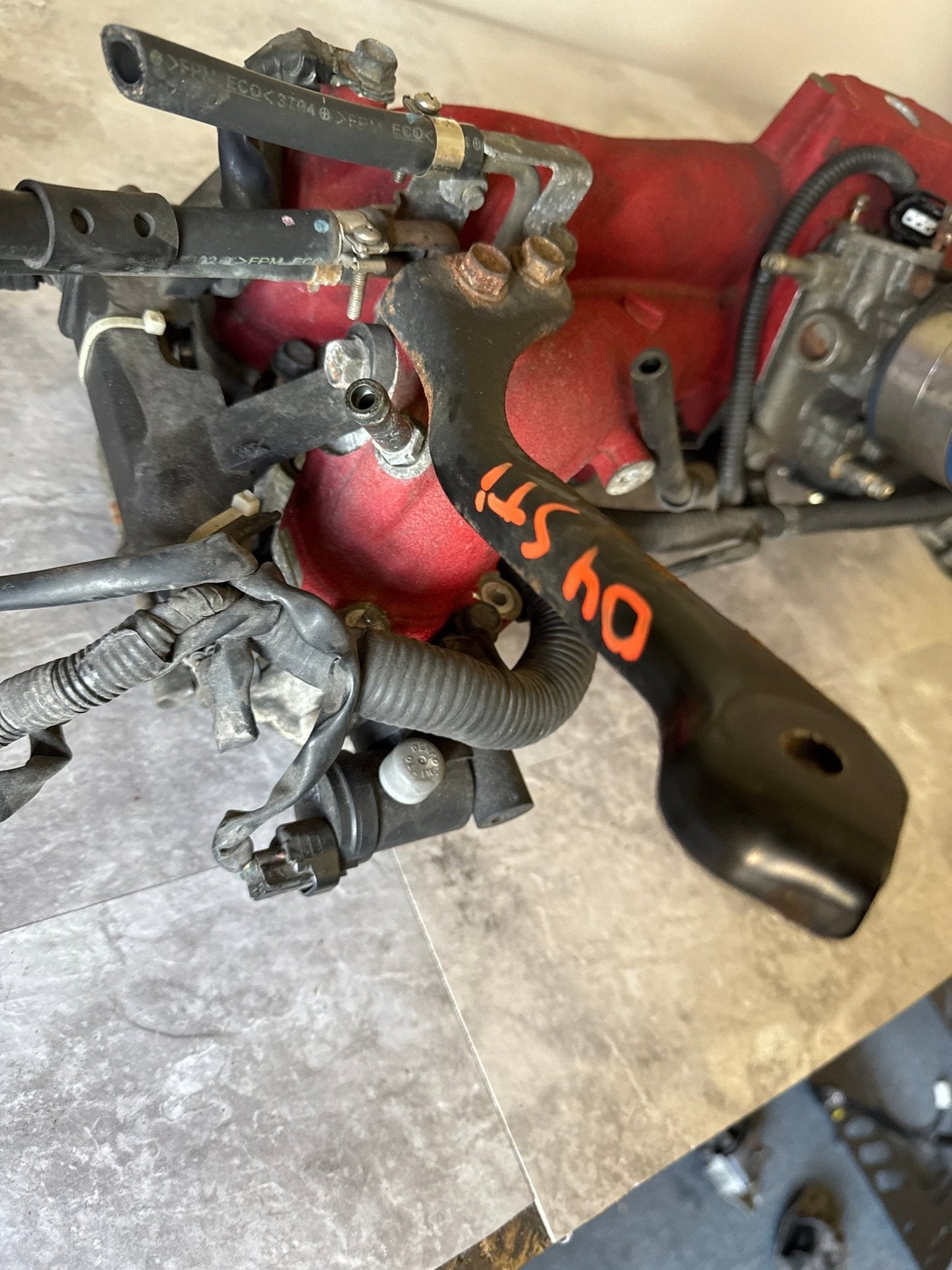 OEM Dressed Engine Intake Manifold 2004 Subaru Impreza WRX STi (2)