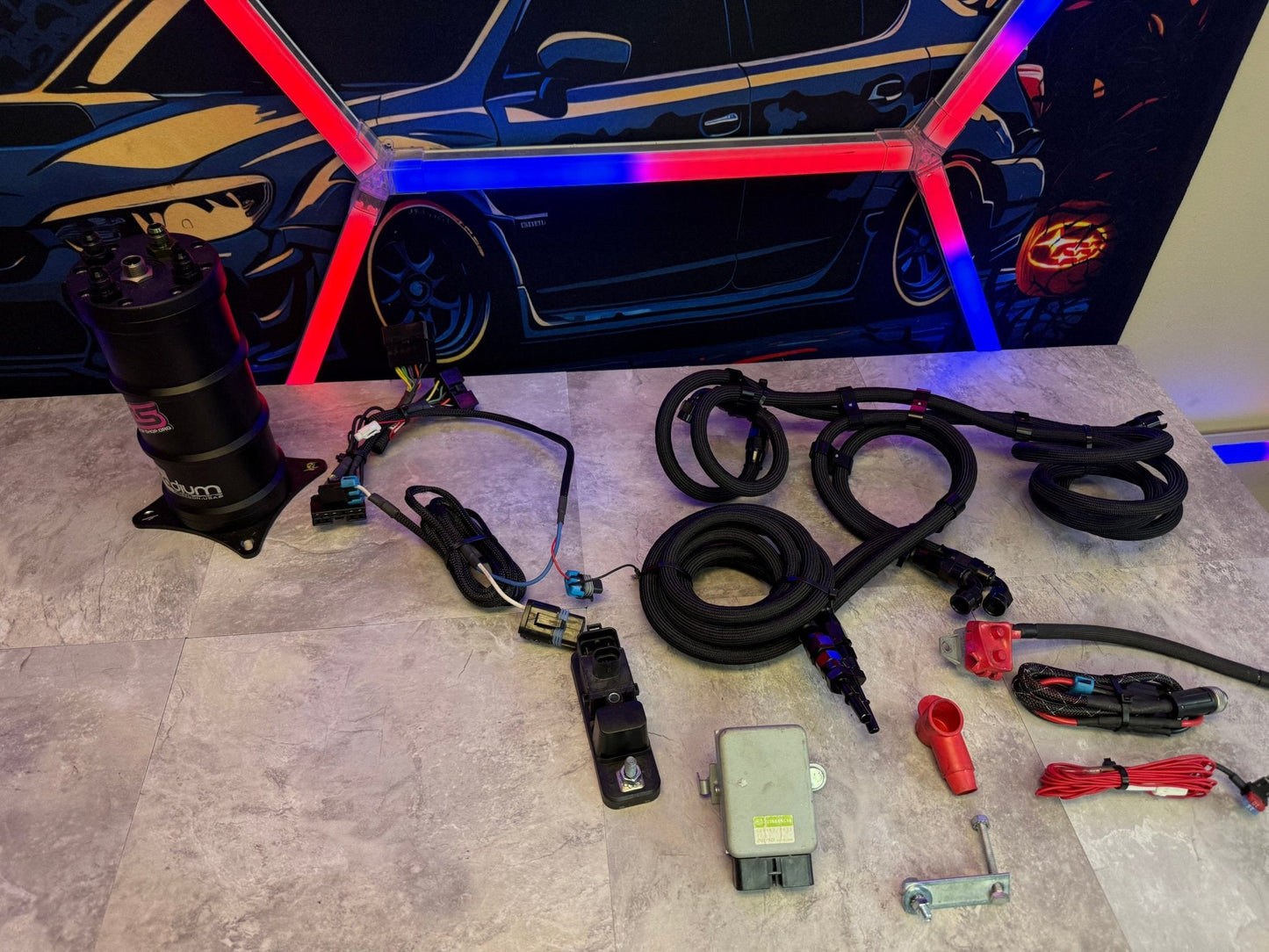 Radium Surge Tank Subaru STi 2015-2021 AEM 340 Pump & I Wire Kit