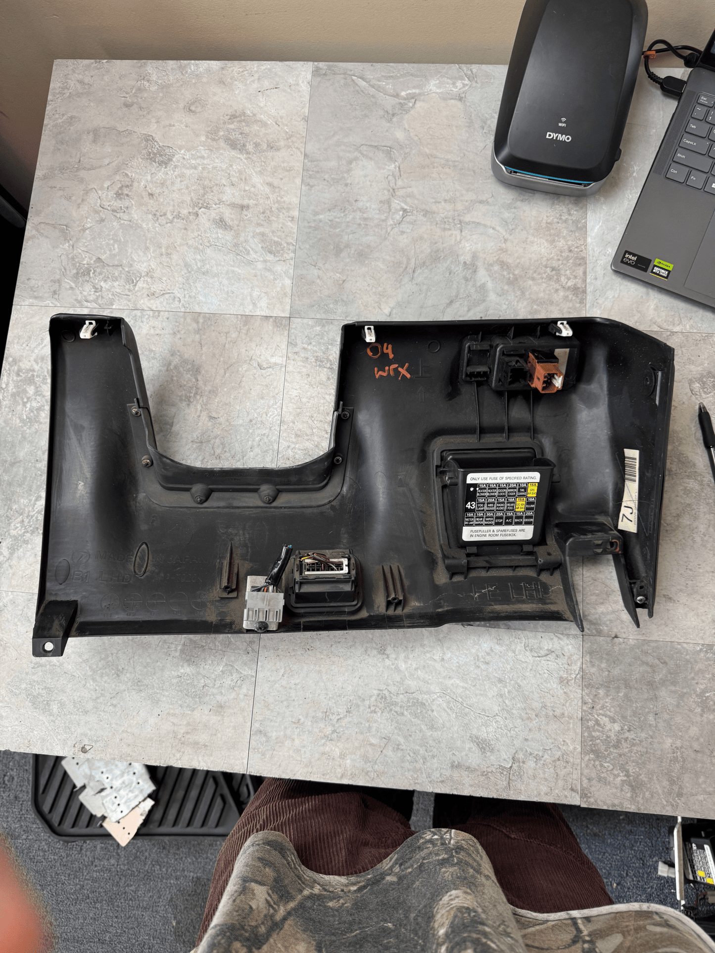 OEM Under Dash Steering Wheel Kick Trim For 02-07 Subaru Impreza WRX STi With Cruise Control And Fuse Box Trim
