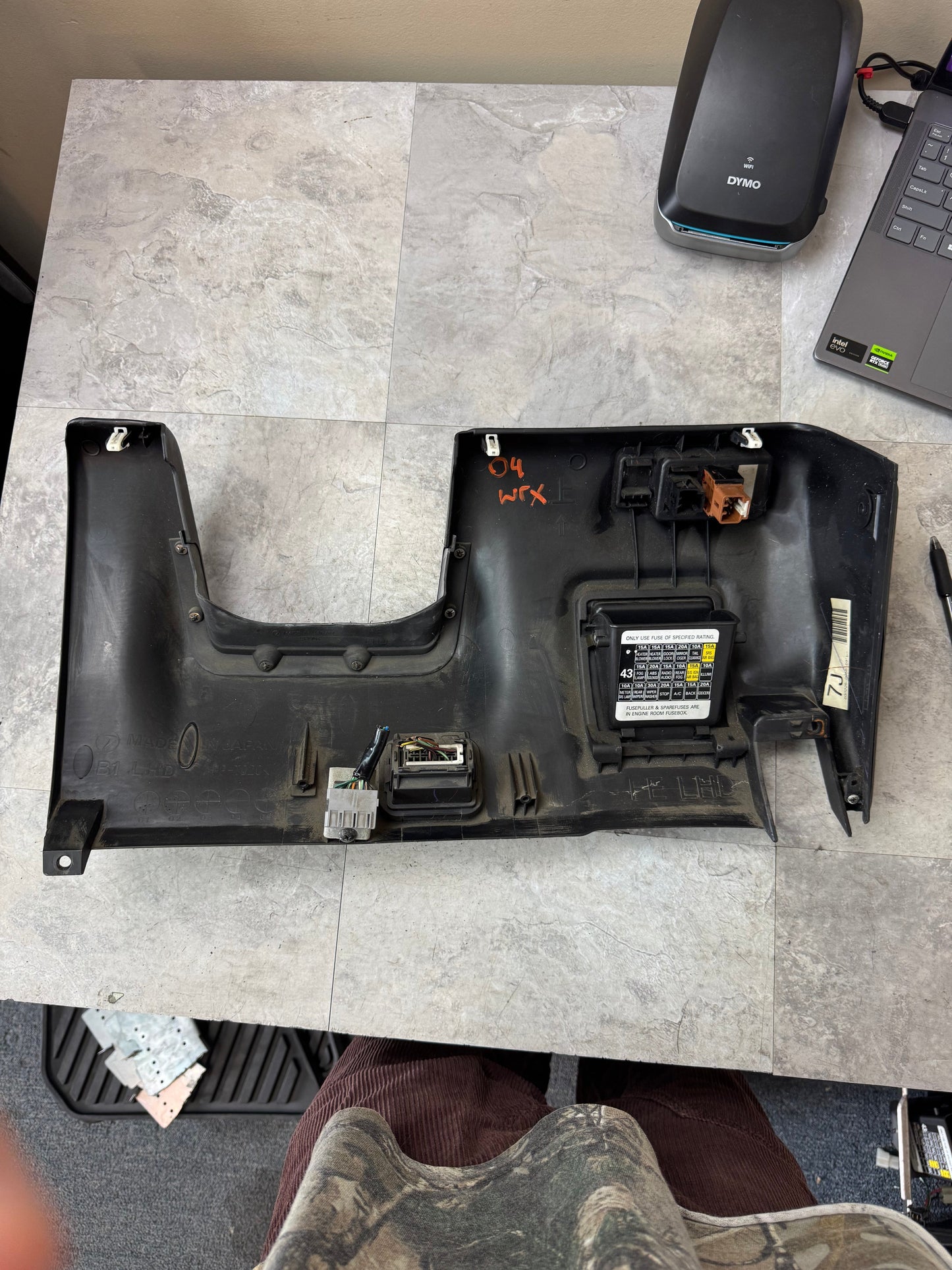 OEM Under Dash Steering Wheel Kick Trim For 02-07 Subaru Impreza WRX STi With Cruise Control And Fuse Box Trim