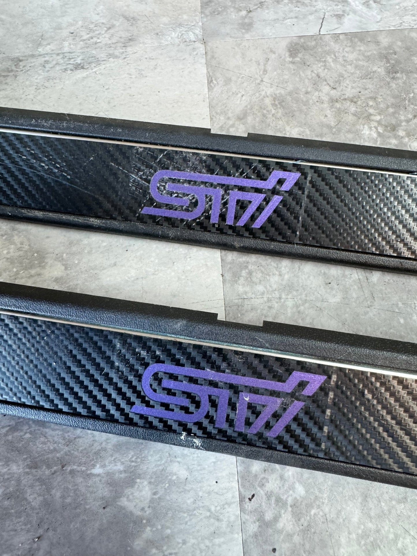 Subaru OEM 08-14 Door Sill Plate Subaru Impreza WRX STi 94060FG070 94060FG070 With Carbon Fiber Wrap