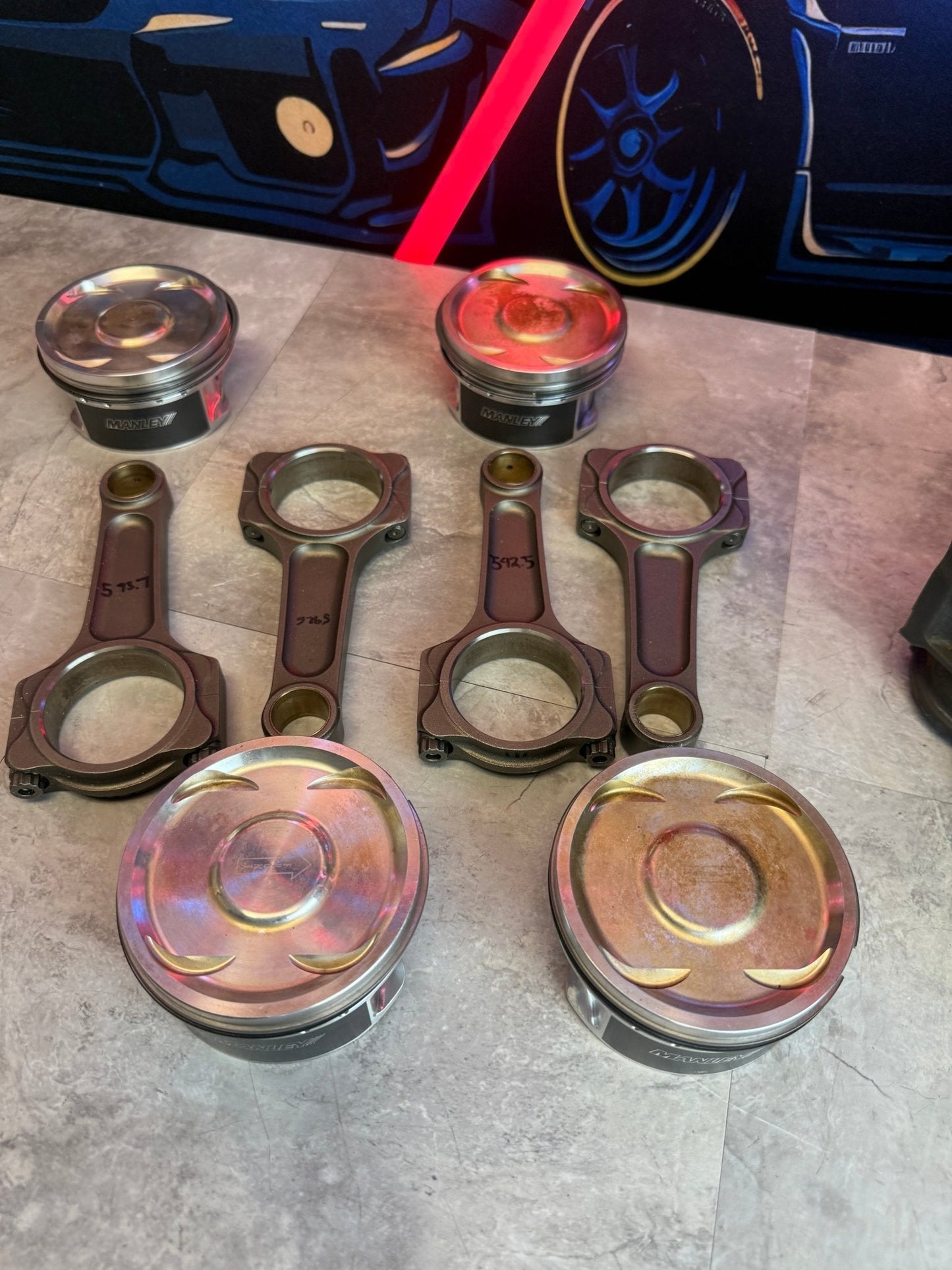 DARTON SLEEVED EJ257 Subaru STi/WRX Engine Case Halves w Manley Pistons