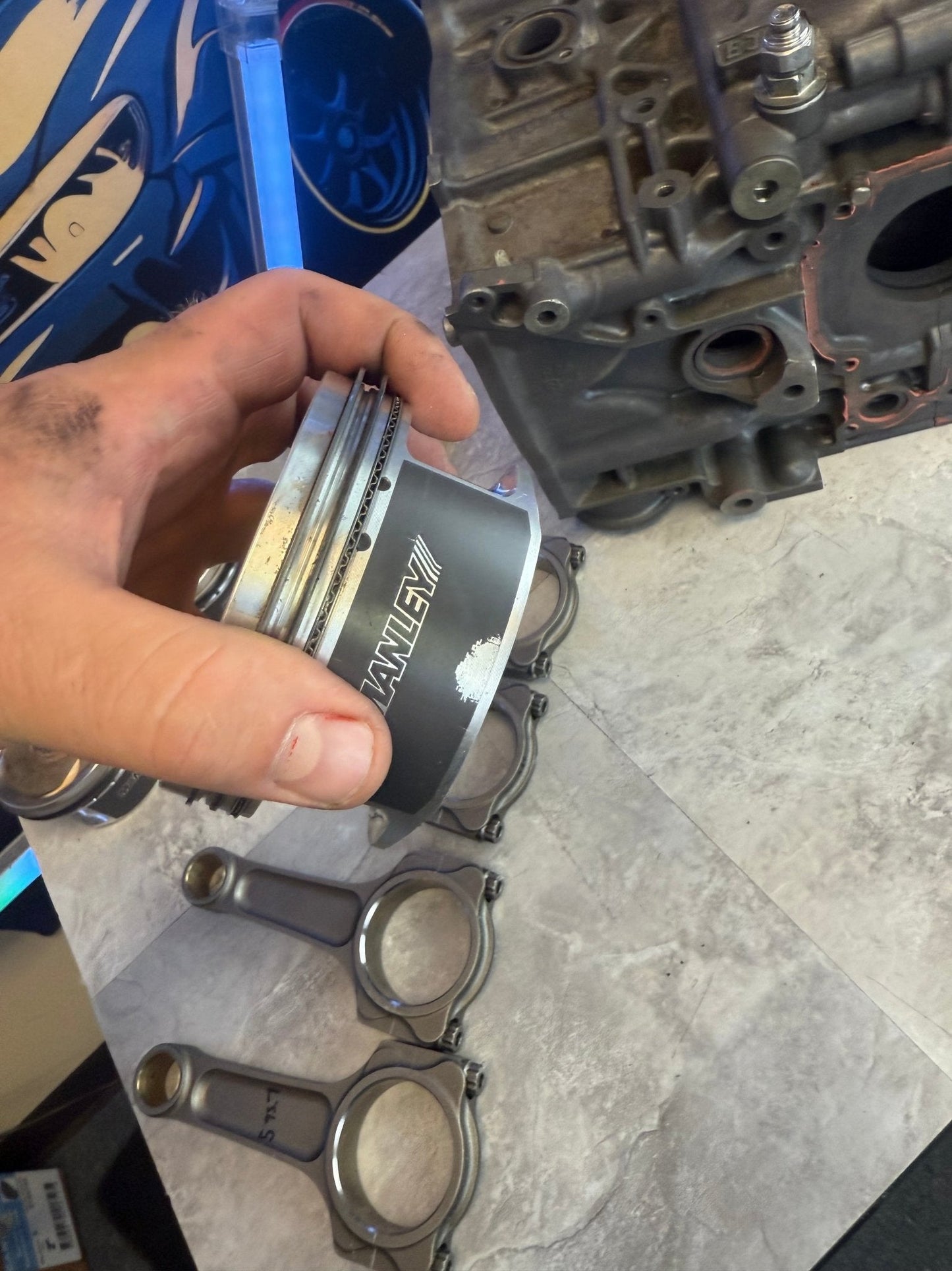 DARTON SLEEVED EJ257 Subaru STi/WRX Engine Case Halves w Manley Pistons