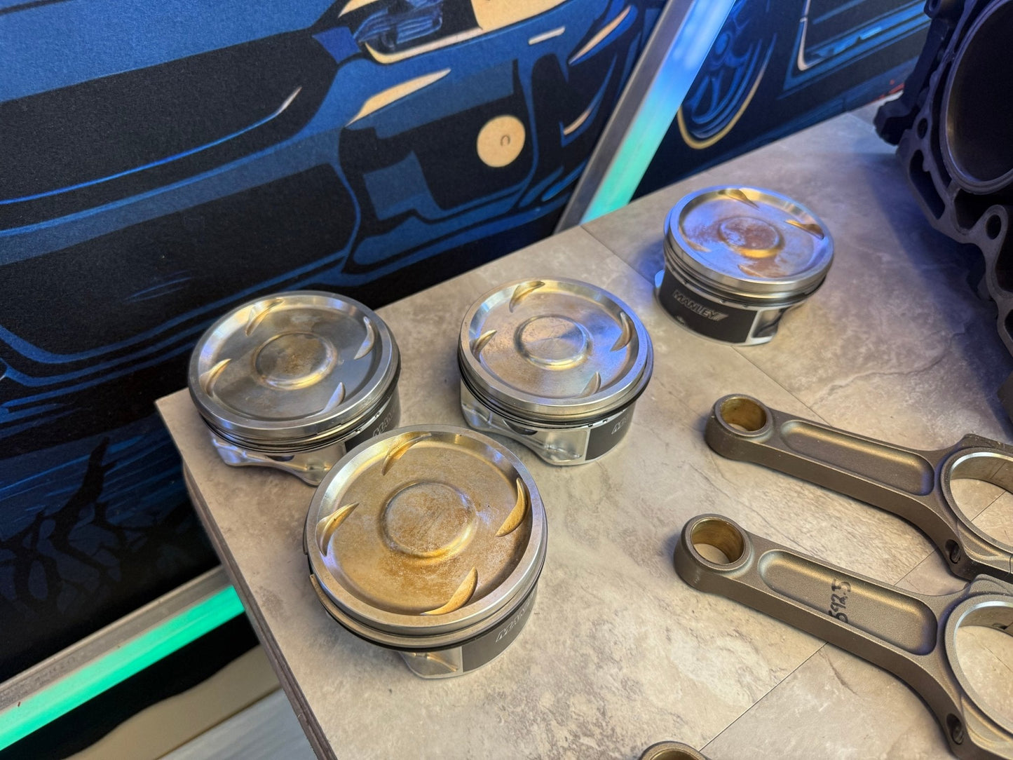 DARTON SLEEVED EJ257 Subaru STi/WRX Engine Case Halves w Manley Pistons